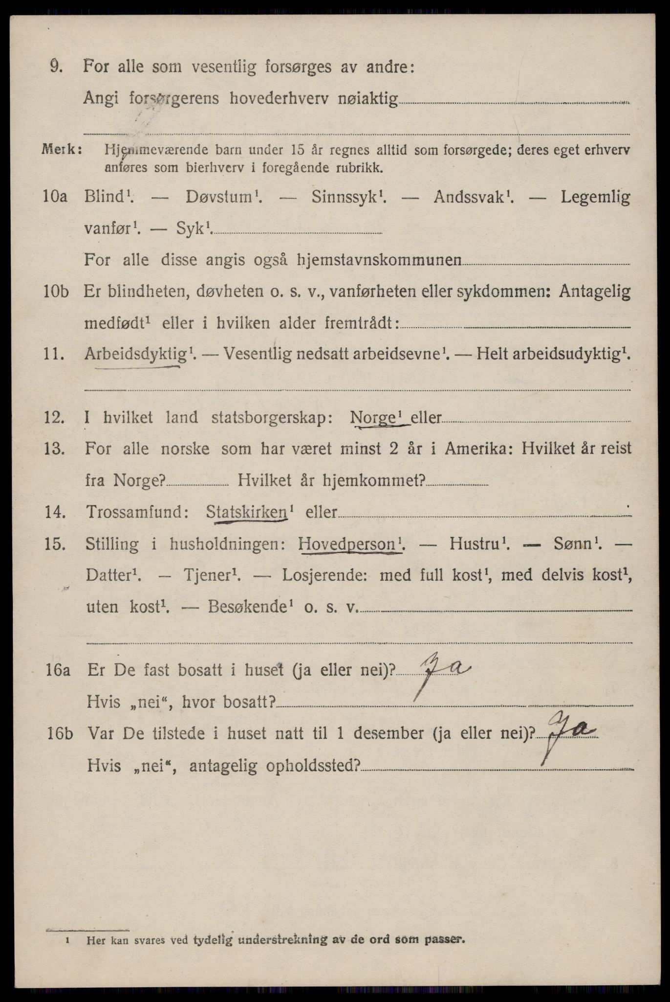 SAST, 1920 census for Årdal, 1920, p. 1967