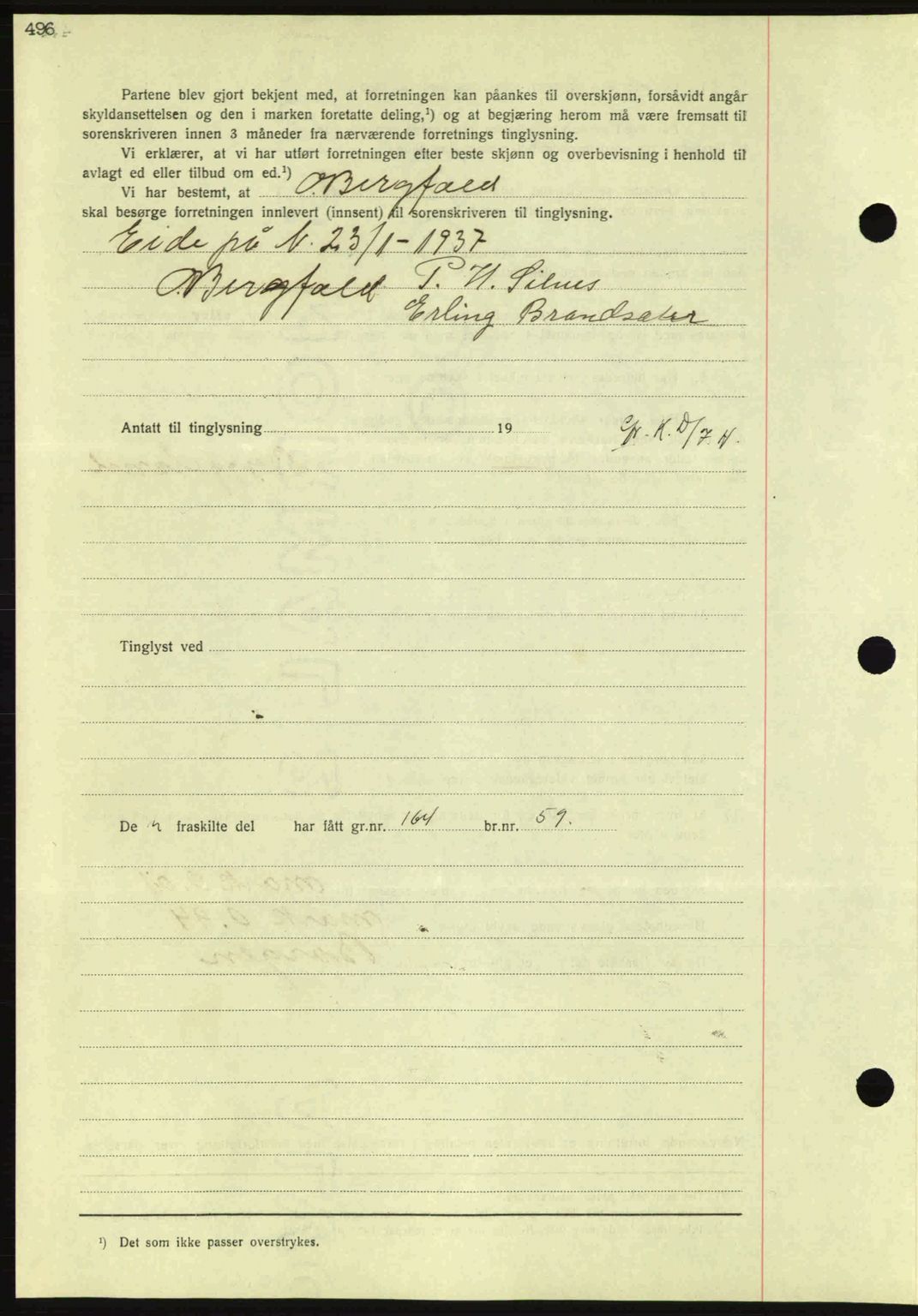 Nordmøre sorenskriveri, AV/SAT-A-4132/1/2/2Ca: Mortgage book no. A81, 1937-1937, Diary no: : 1021/1937