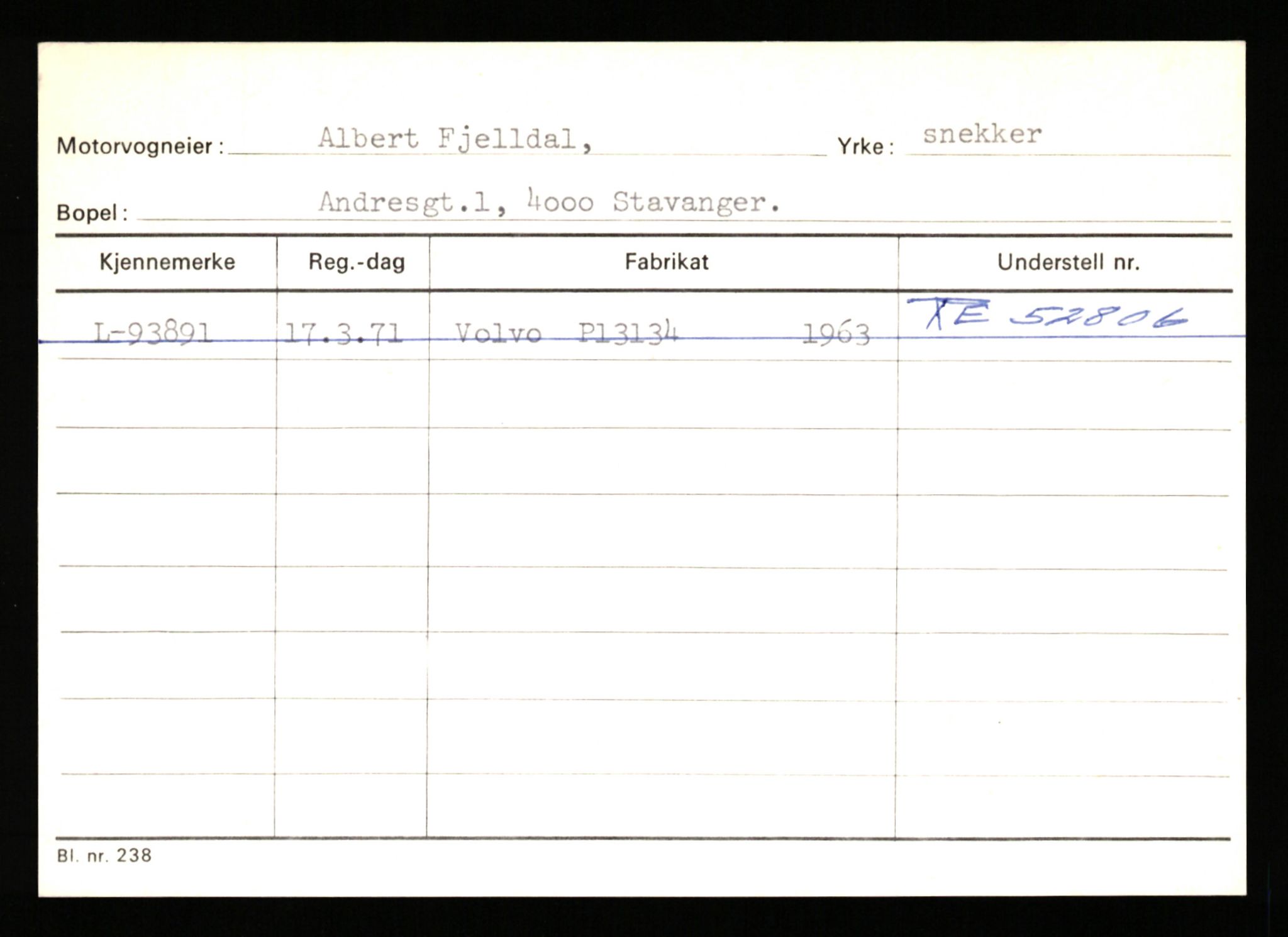 Stavanger trafikkstasjon, AV/SAST-A-101942/0/H/L0009: Fjælberg - Fuglerud, 1930-1971, p. 15