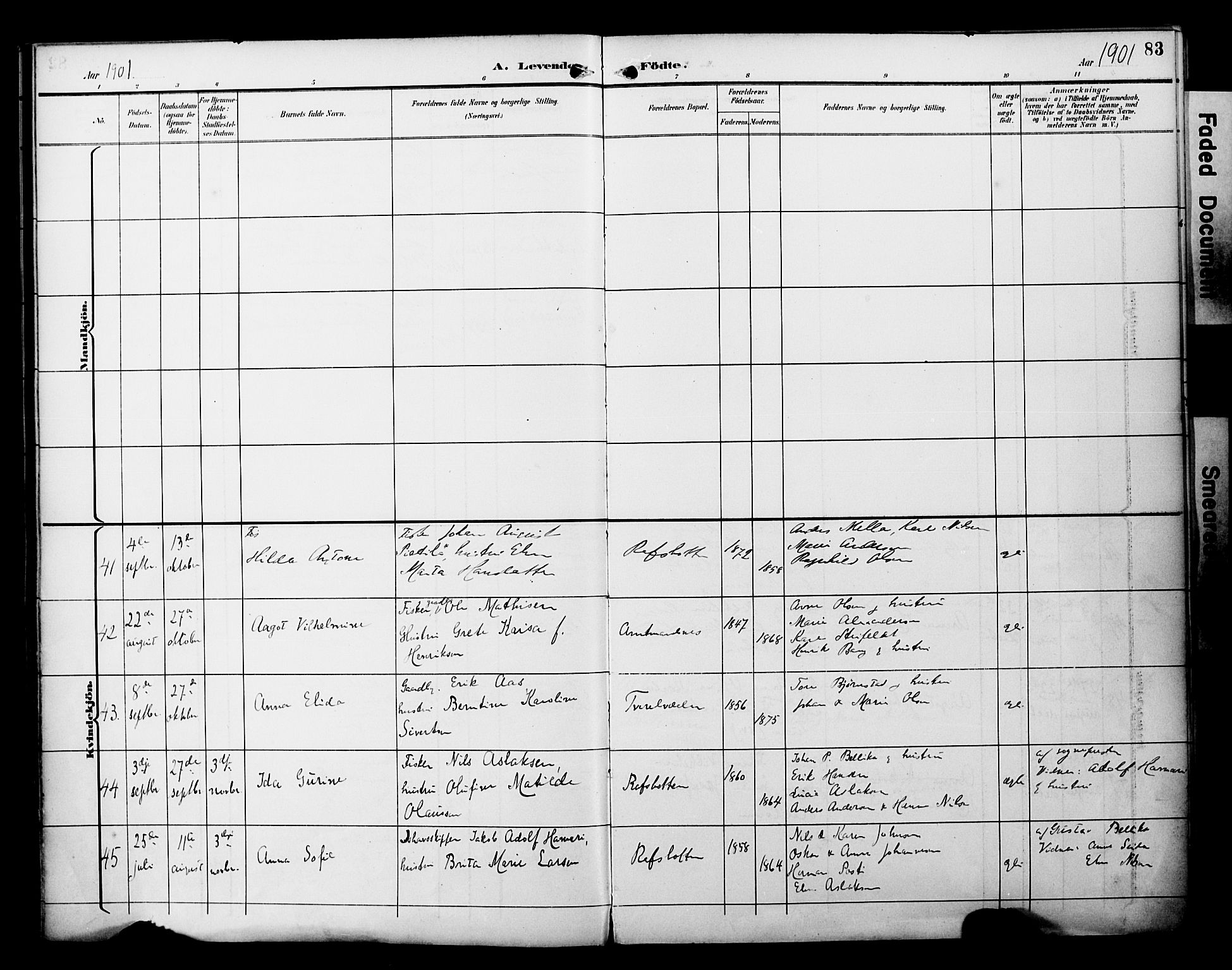 Alta sokneprestkontor, SATØ/S-1338/H/Ha/L0003.kirke: Parish register (official) no. 3, 1892-1904, p. 83