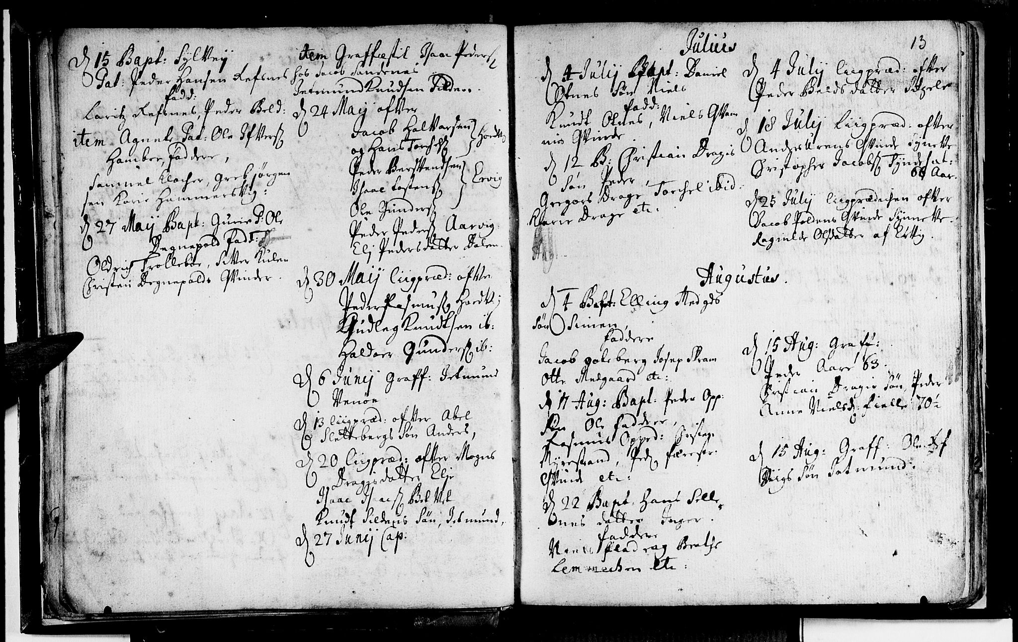 Selje sokneprestembete, SAB/A-99938/H/Ha/Haa/Haaa: Parish register (official) no. A 2, 1704-1715, p. 13