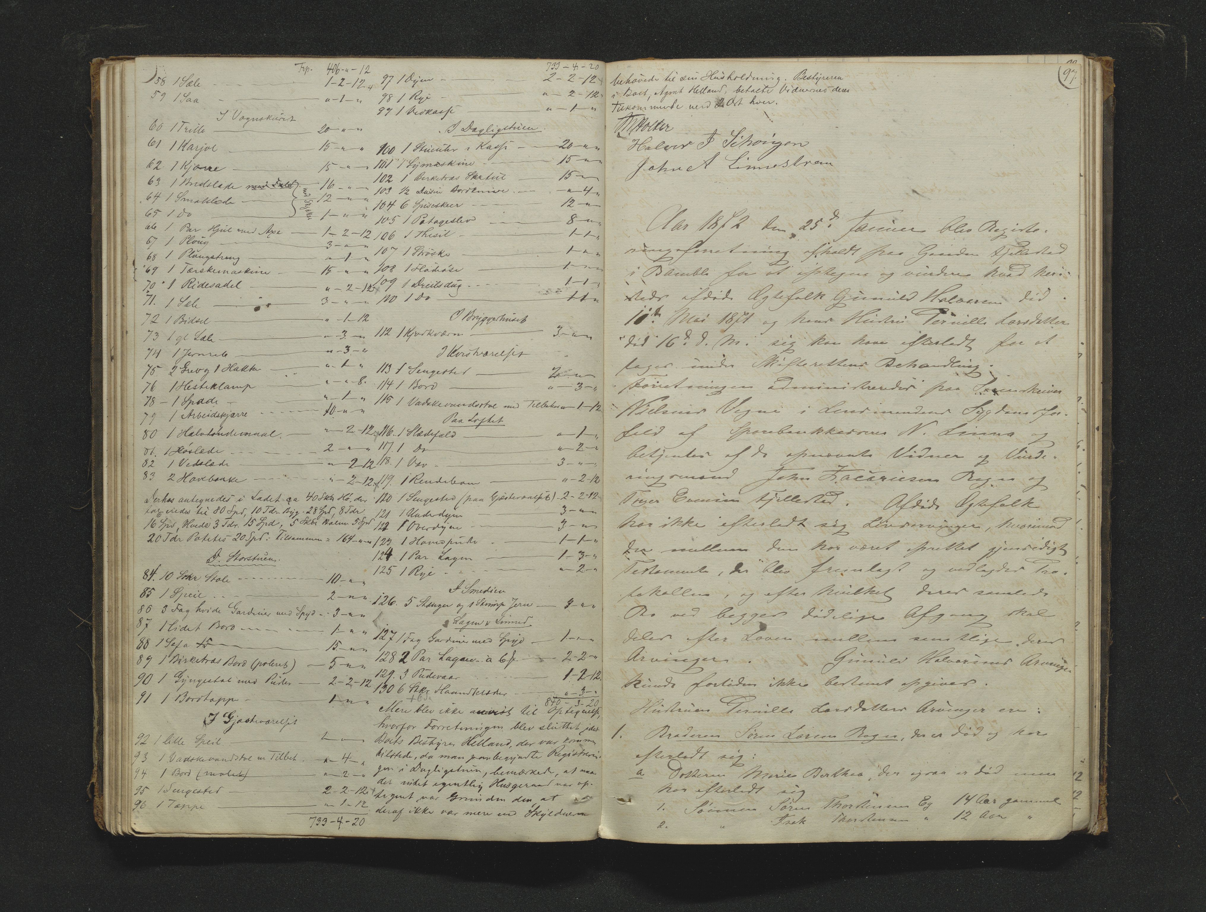 Bamble sorenskriveri, AV/SAKO-A-214/H/Hb/Hbb/Hbbb/L0002/0003: Skifteregisteringsprotokoll  / Skifteregisteringsprotokoll 5, 1862-1882, p. 96-97