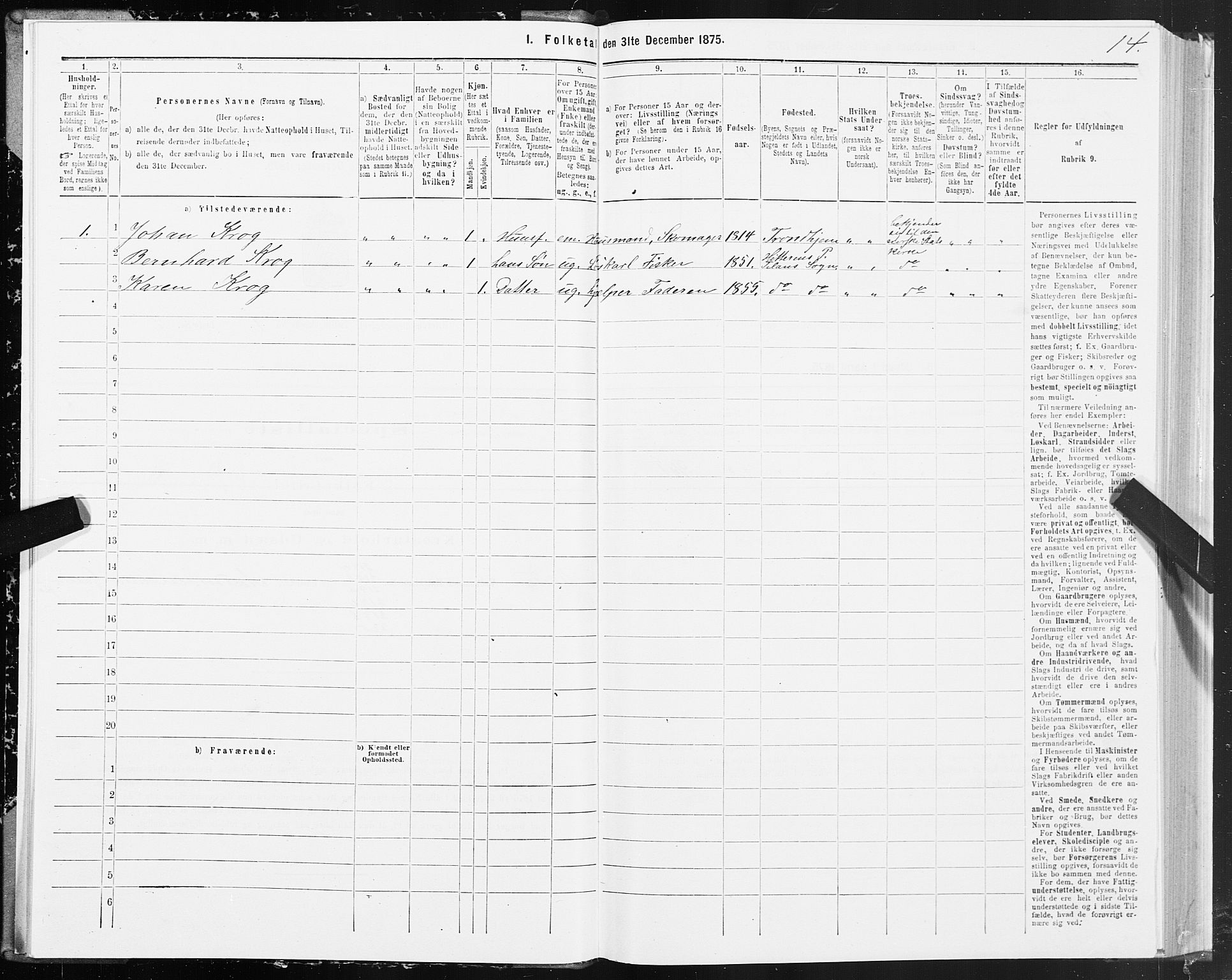 SAT, 1875 census for 1617P Hitra, 1875, p. 1014