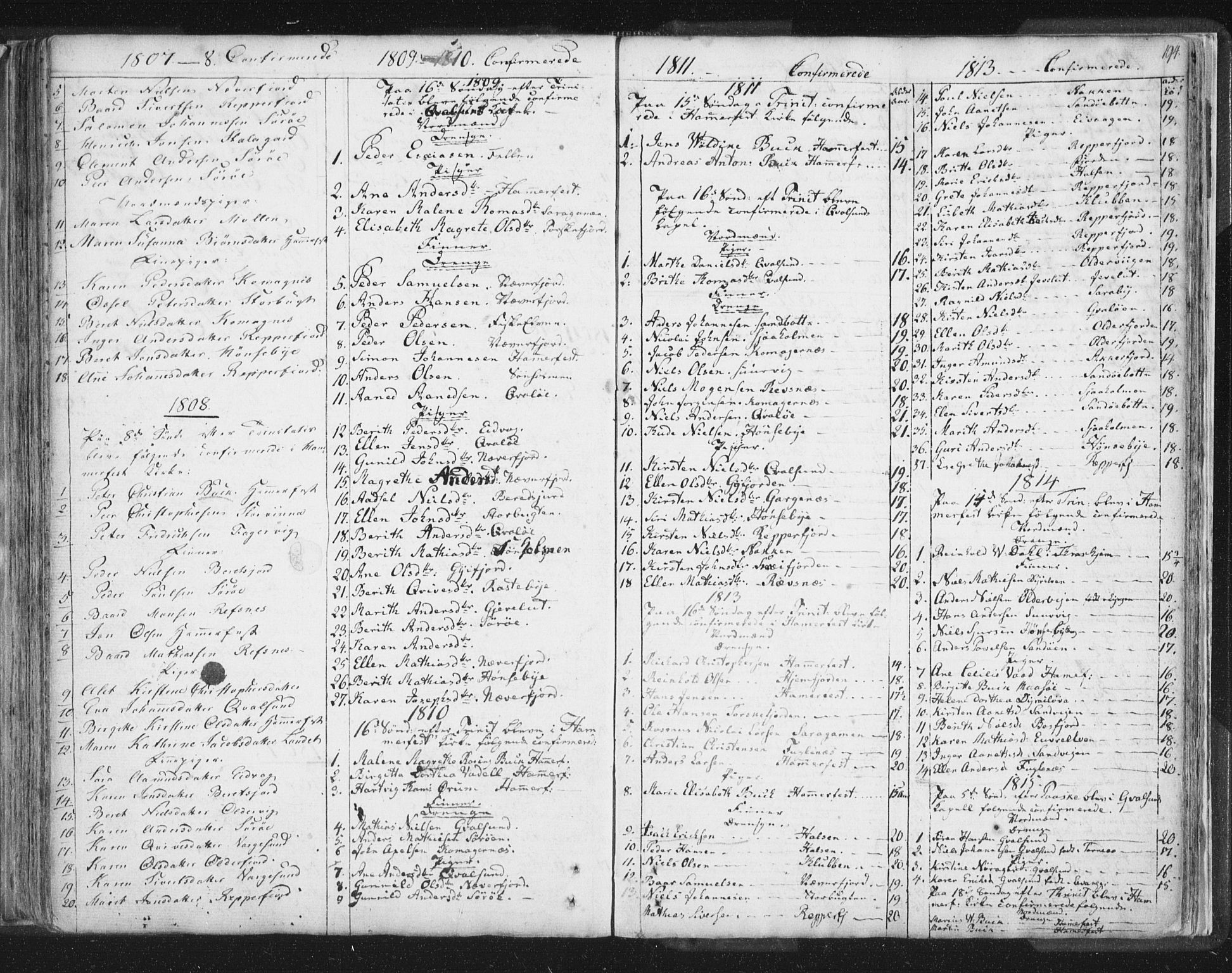 Hammerfest sokneprestkontor, SATØ/S-1347/H/Ha/L0002.kirke: Parish register (official) no. 2, 1751-1821, p. 194