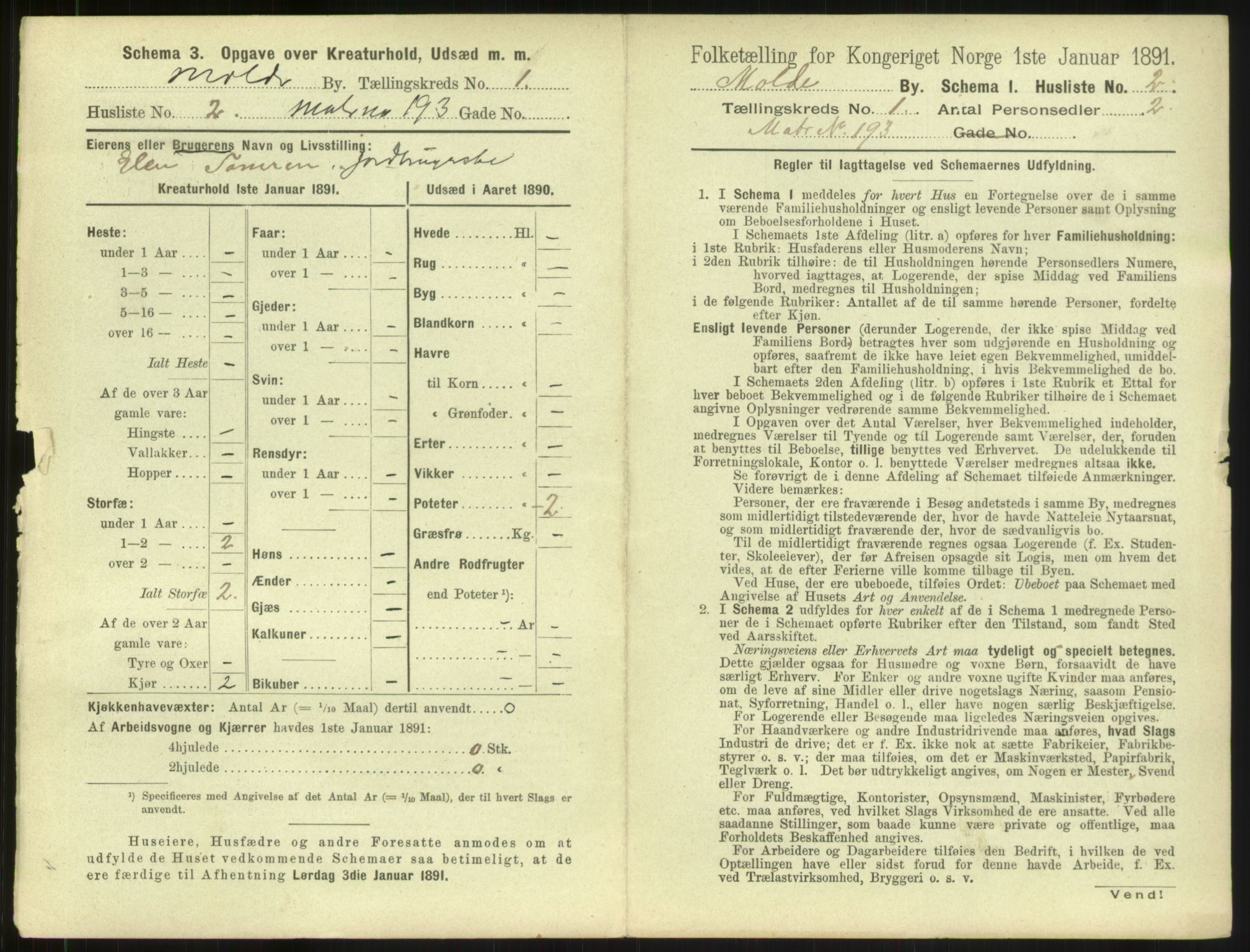 RA, 1891 census for 1502 Molde, 1891, p. 16