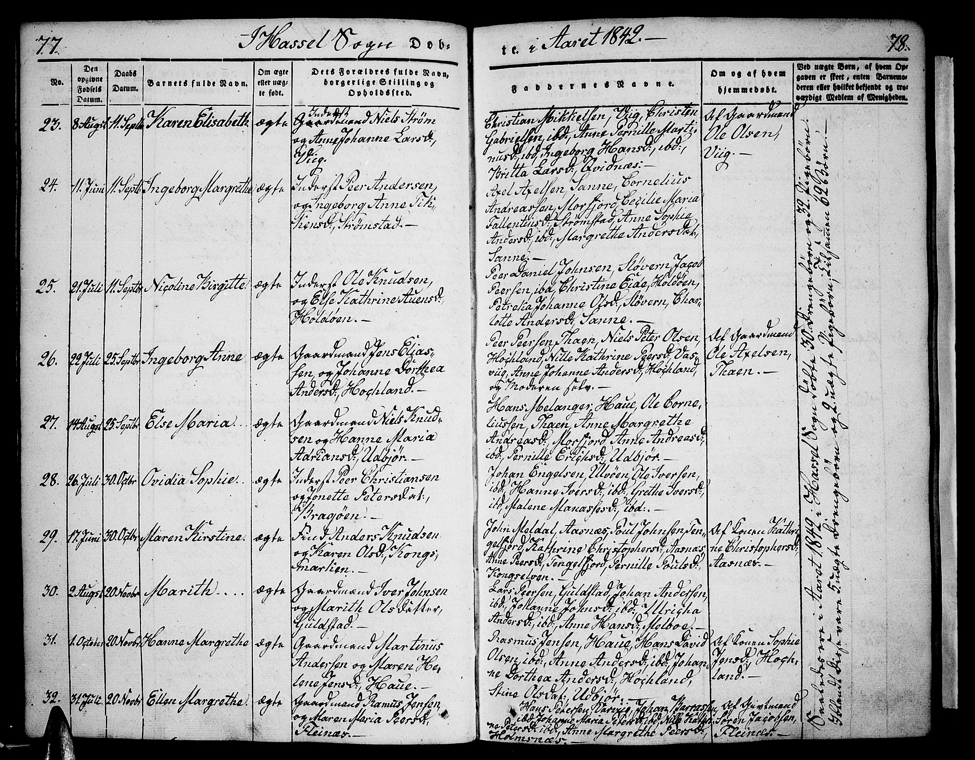 Ministerialprotokoller, klokkerbøker og fødselsregistre - Nordland, SAT/A-1459/888/L1239: Parish register (official) no. 888A06 /1, 1837-1849, p. 77-78