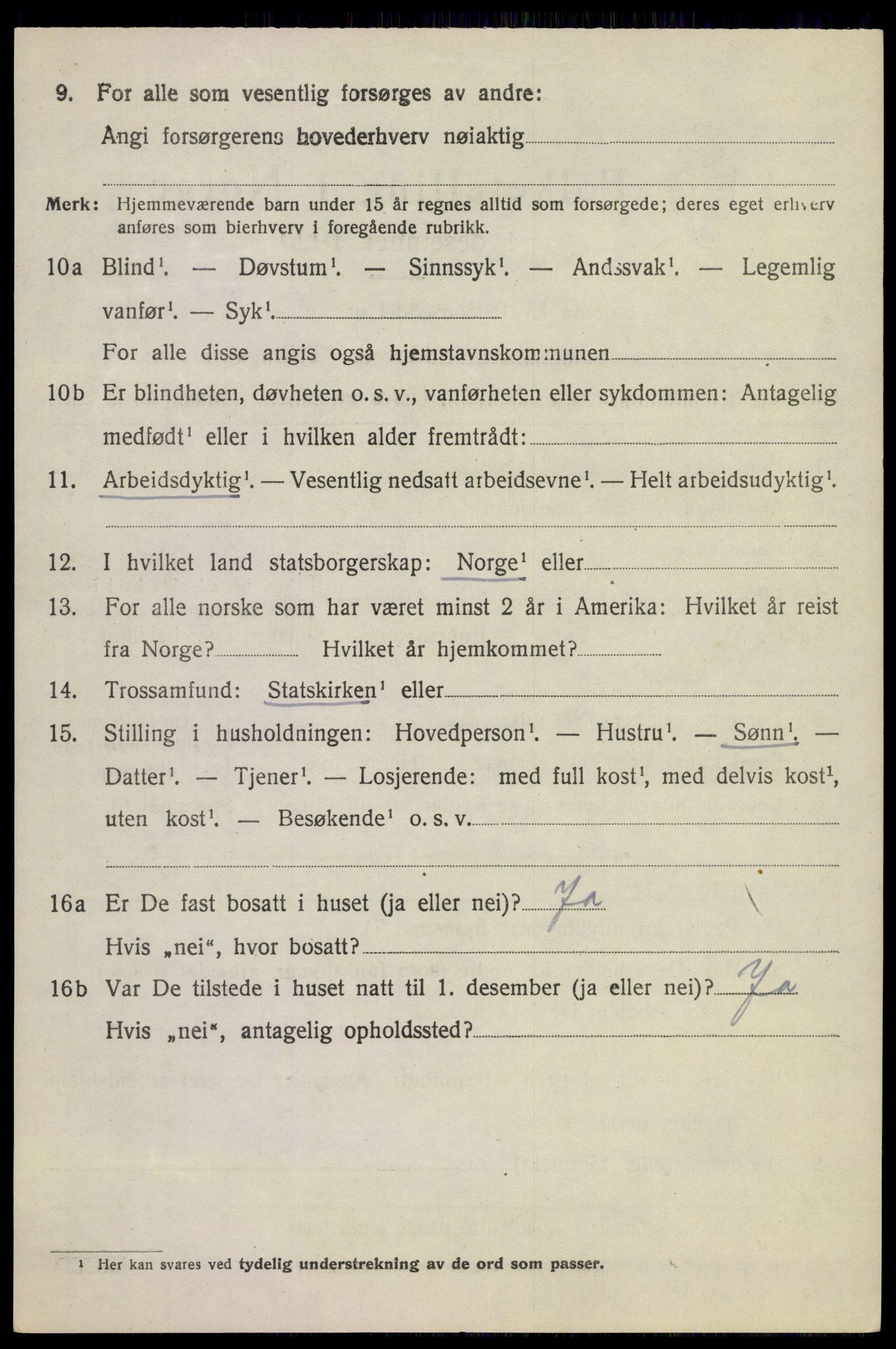 SAKO, 1920 census for Sandeherred, 1920, p. 5413