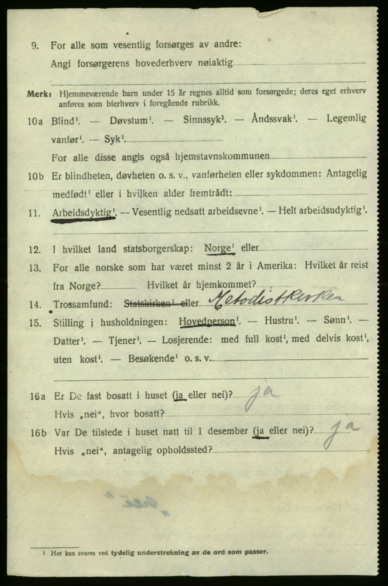 SAO, 1920 census for Fredrikshald, 1920, p. 23134