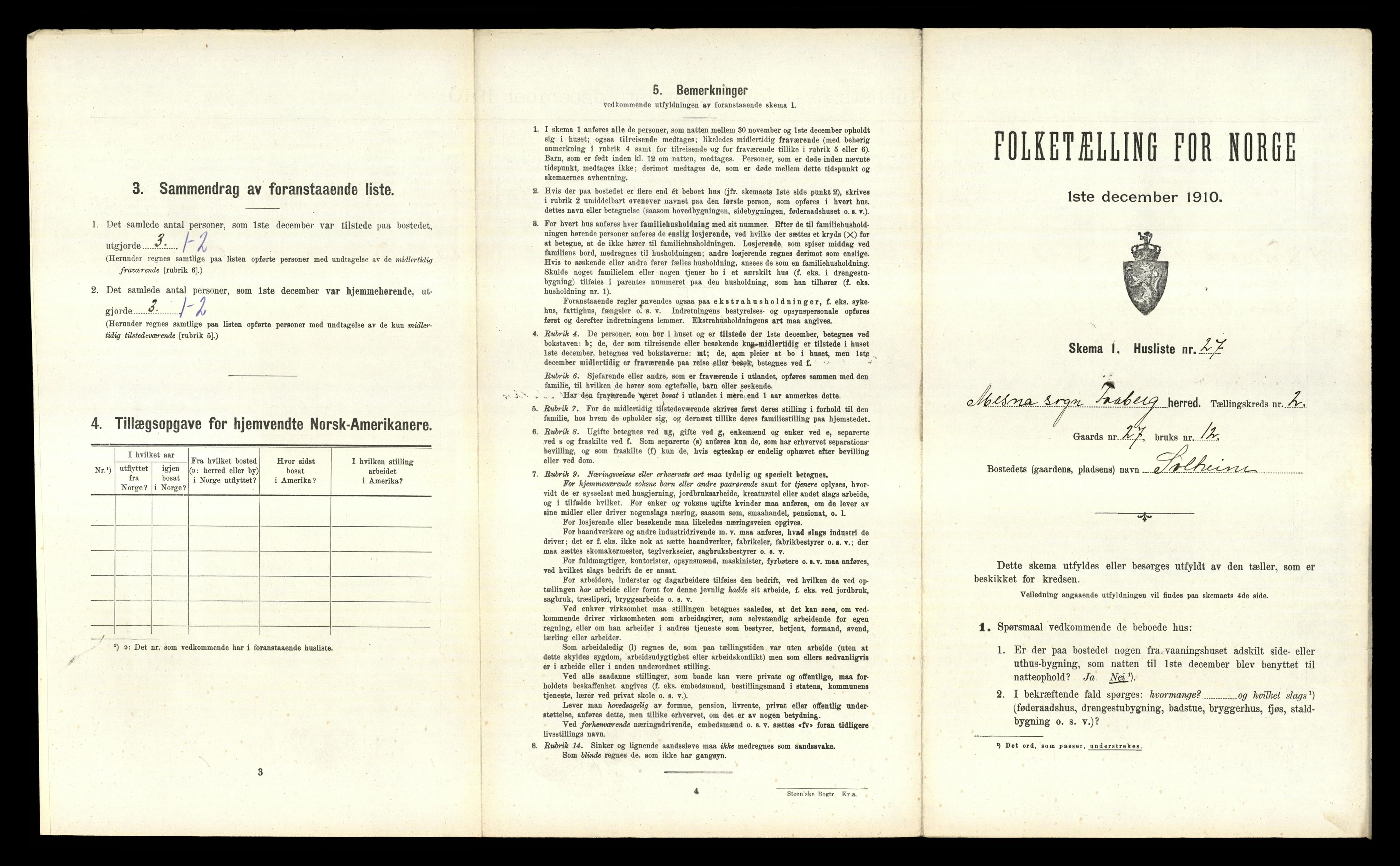 RA, 1910 census for Fåberg, 1910, p. 238