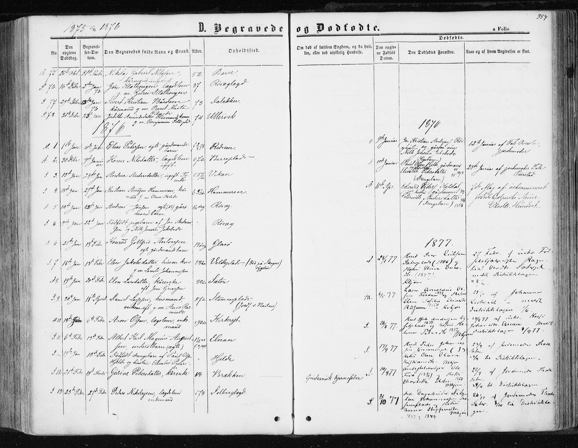 Ministerialprotokoller, klokkerbøker og fødselsregistre - Nord-Trøndelag, SAT/A-1458/741/L0394: Parish register (official) no. 741A08, 1864-1877, p. 354