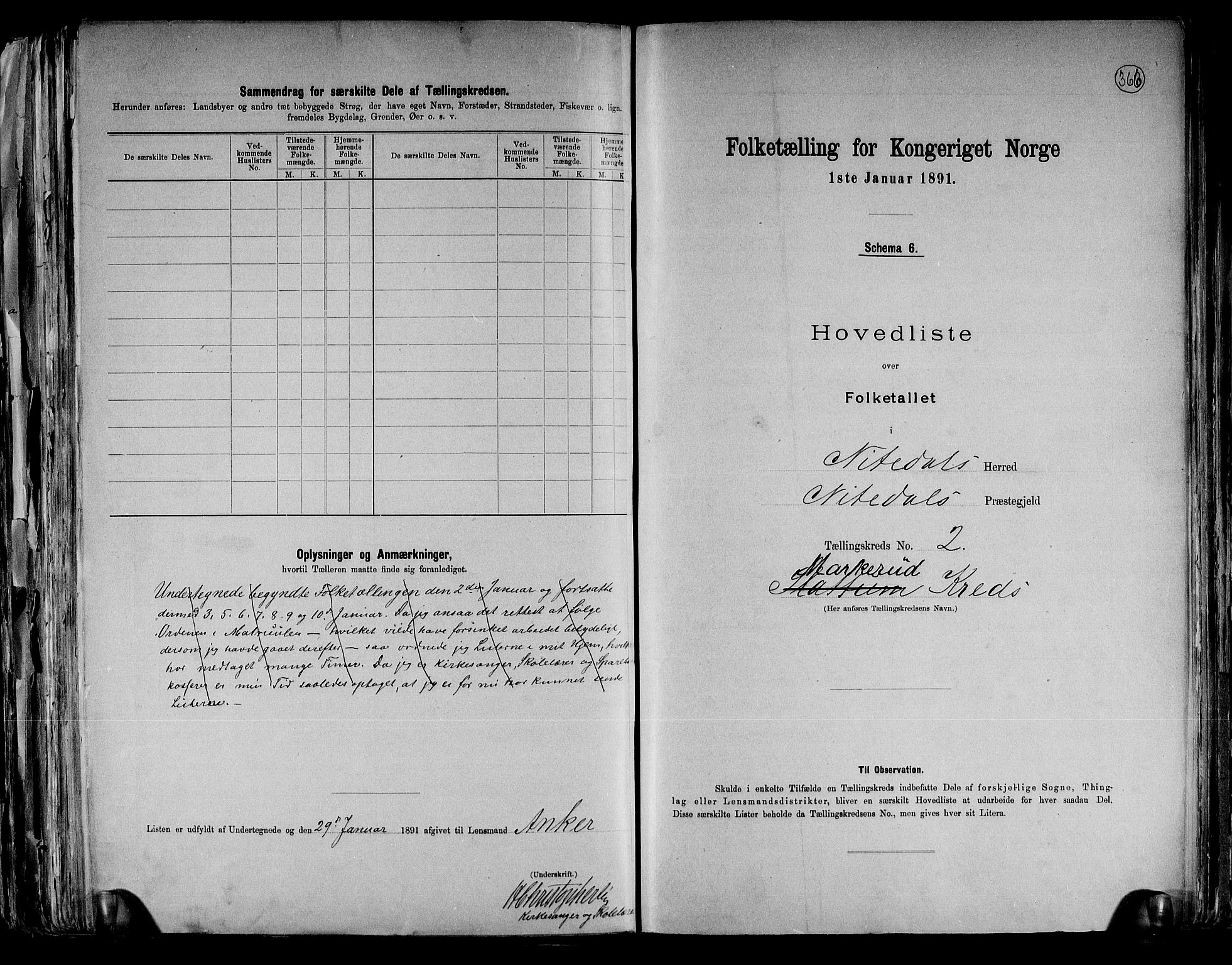 RA, 1891 census for 0233 Nittedal, 1891, p. 7