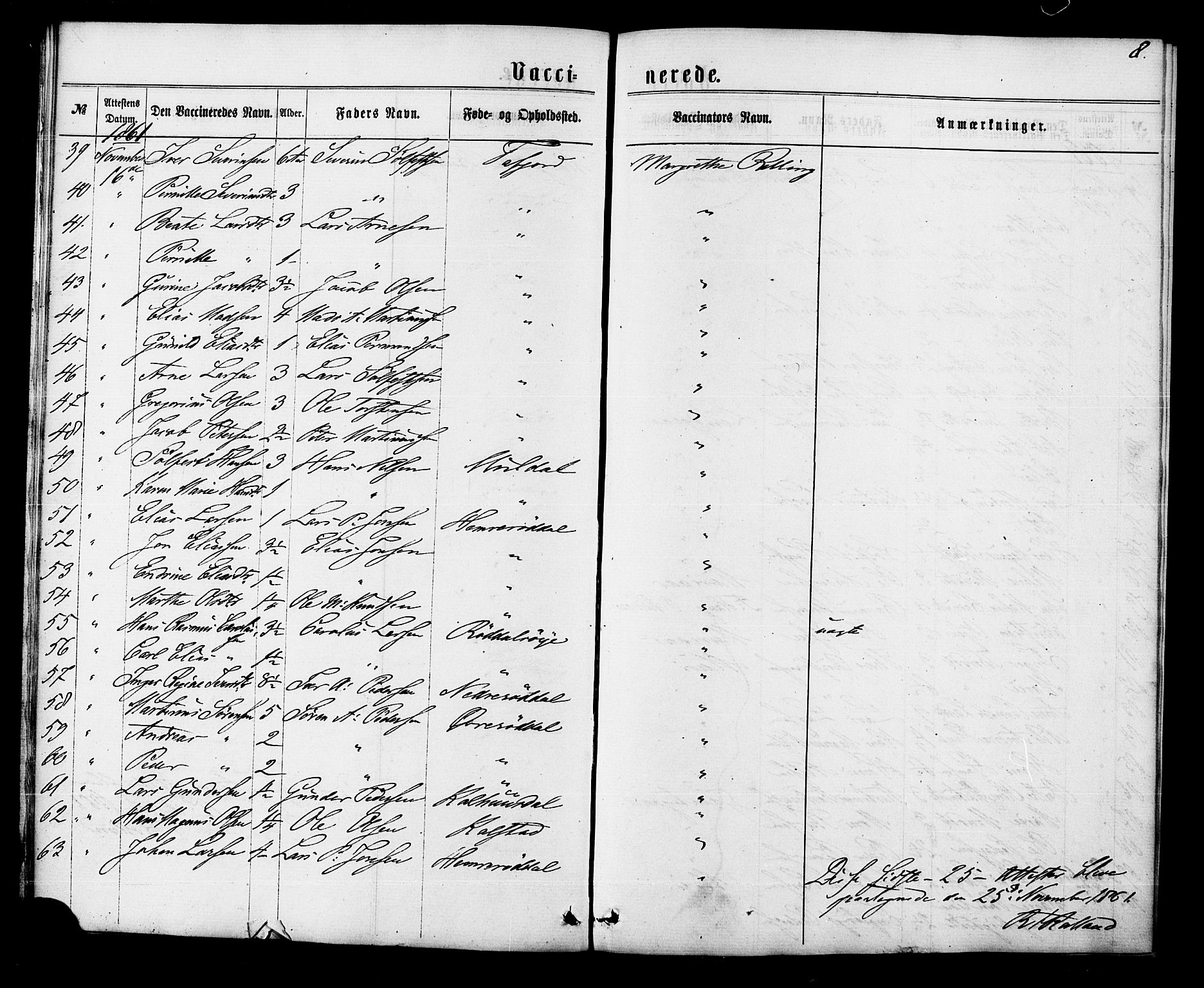 Ministerialprotokoller, klokkerbøker og fødselsregistre - Møre og Romsdal, AV/SAT-A-1454/519/L0253: Parish register (official) no. 519A12, 1860-1883, p. 8