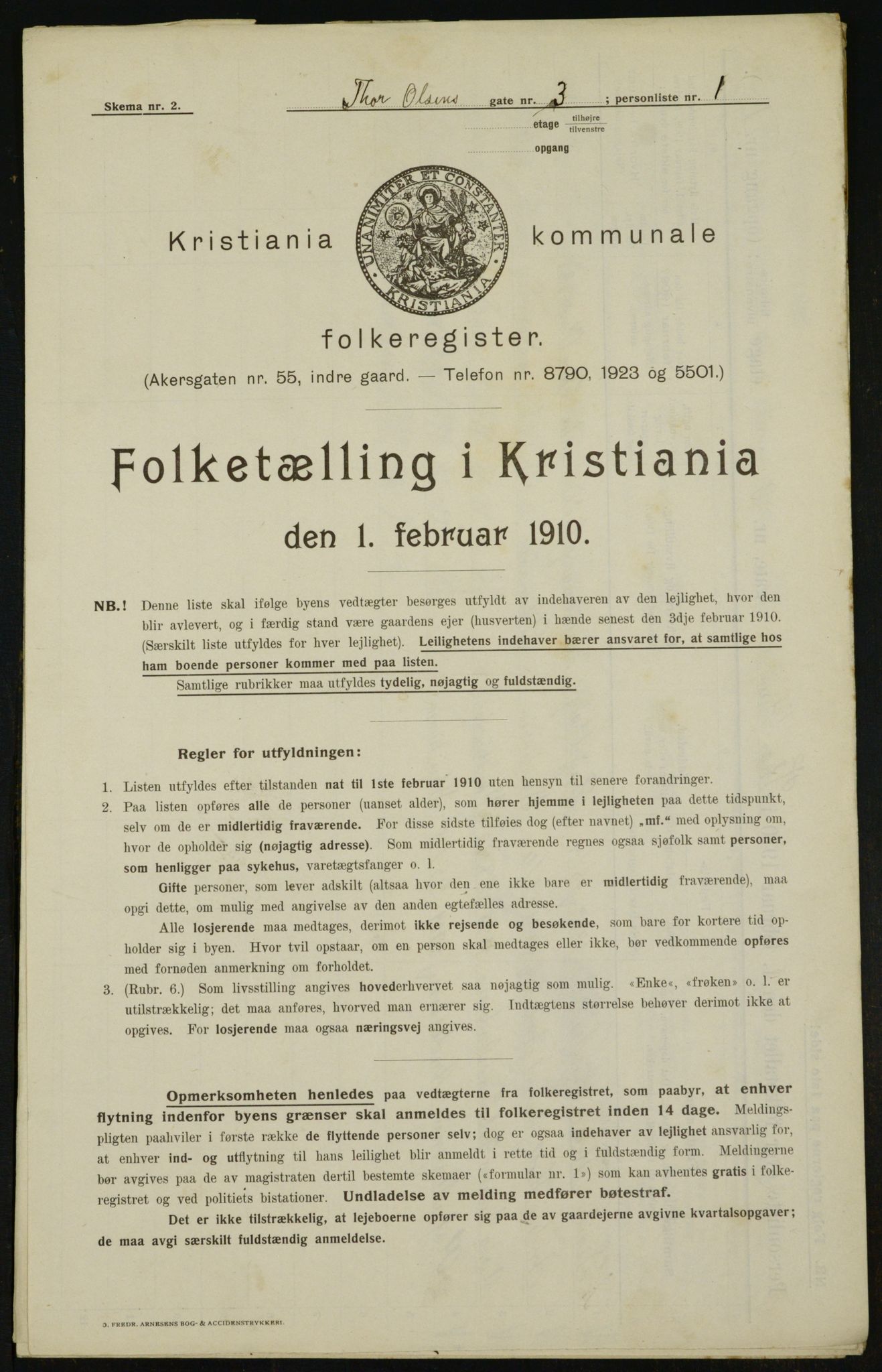 OBA, Municipal Census 1910 for Kristiania, 1910, p. 103725