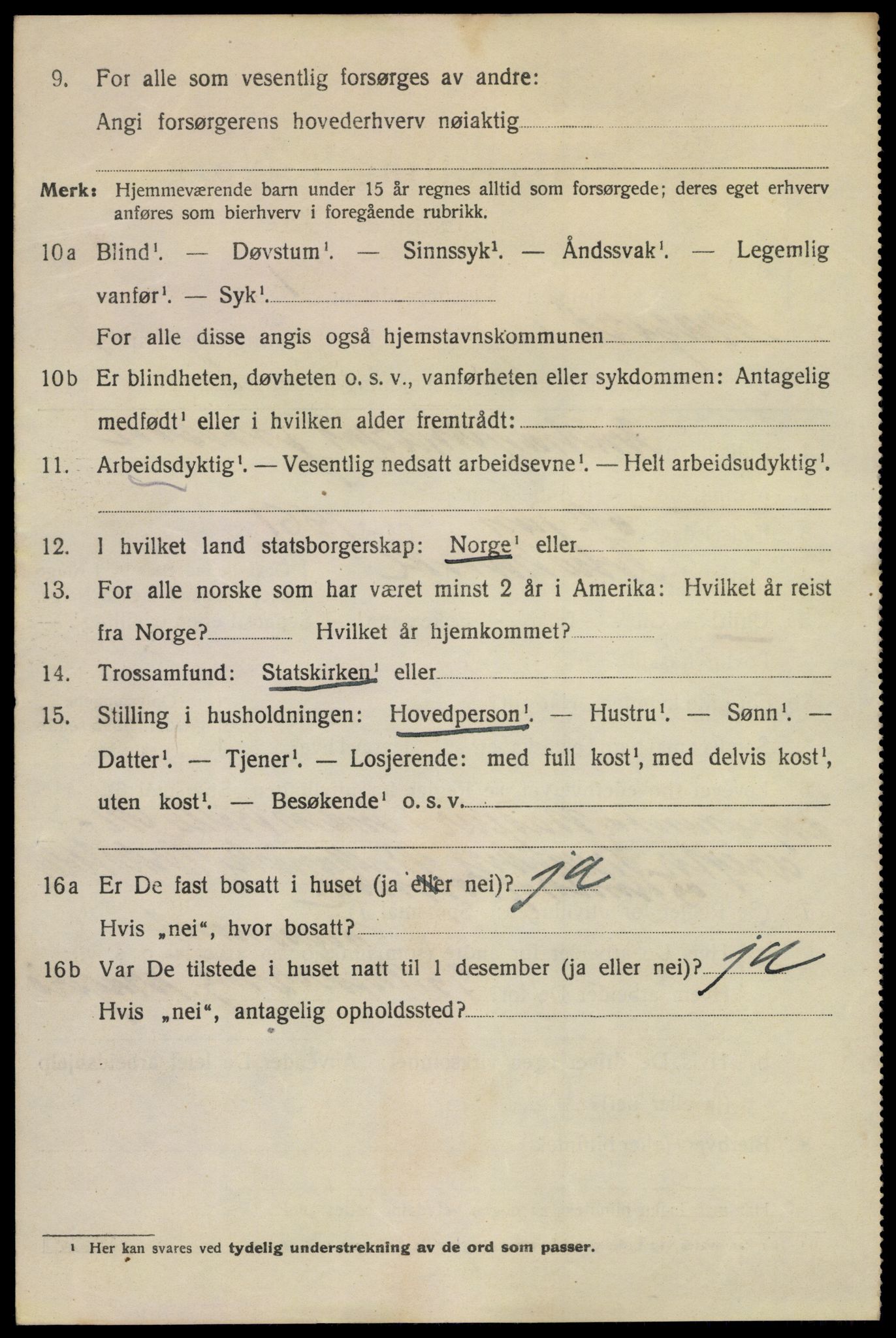 SAKO, 1920 census for Kragerø, 1920, p. 11090