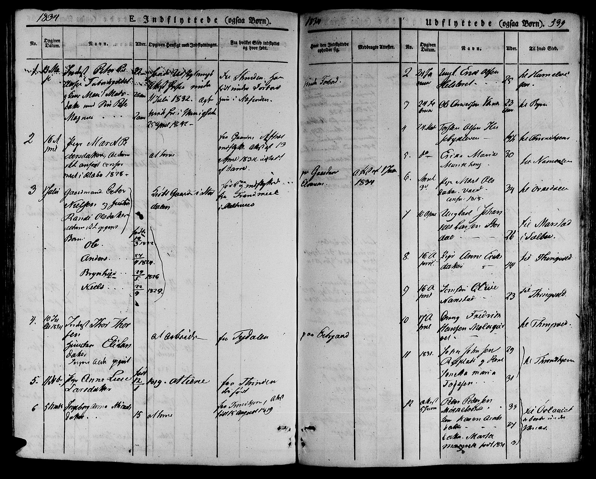 Ministerialprotokoller, klokkerbøker og fødselsregistre - Nord-Trøndelag, SAT/A-1458/709/L0072: Parish register (official) no. 709A12, 1833-1844, p. 539