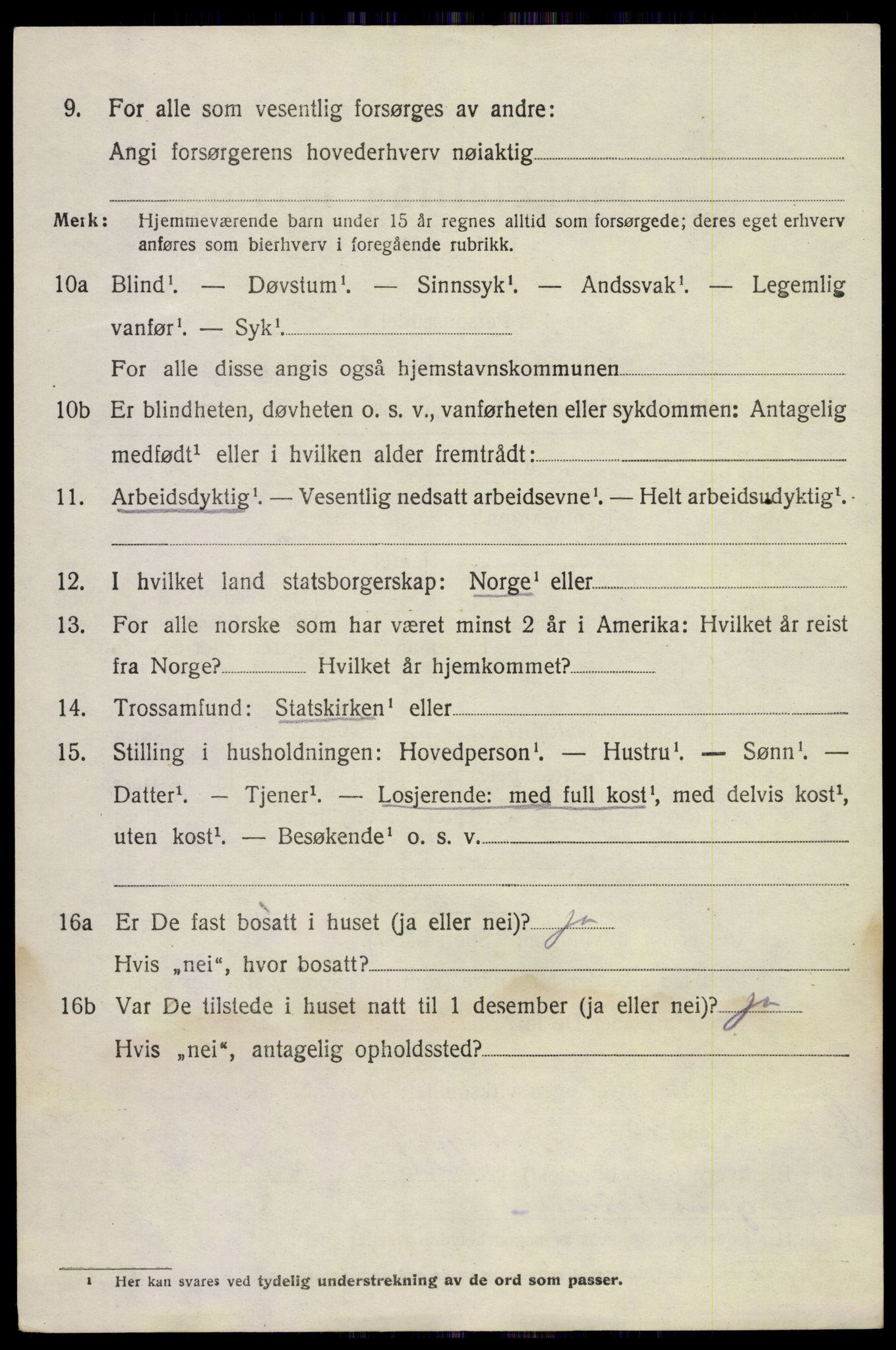 SAKO, 1920 census for Gransherad, 1920, p. 2733