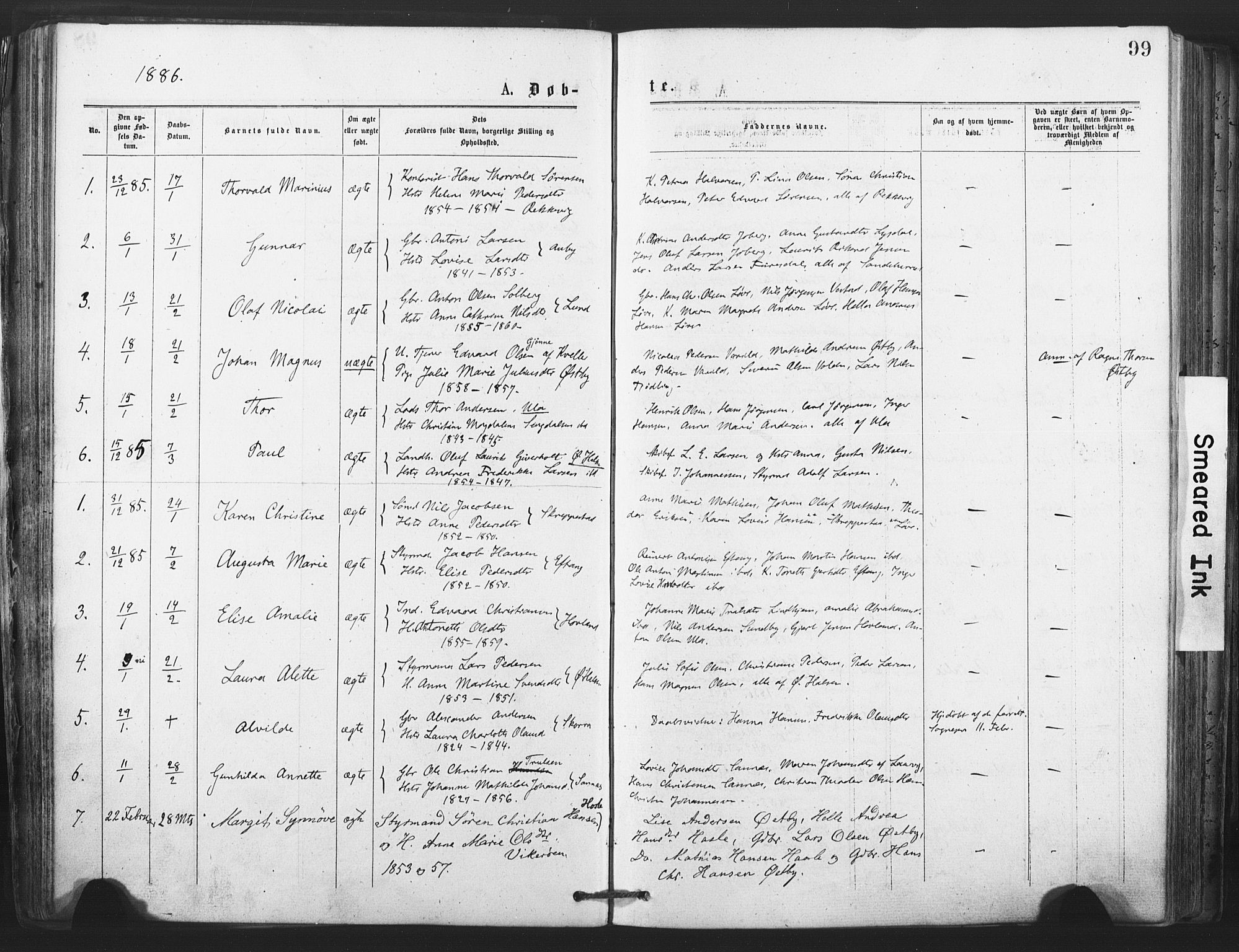 Tjølling kirkebøker, SAKO/A-60/F/Fa/L0008: Parish register (official) no. 8, 1877-1886, p. 99