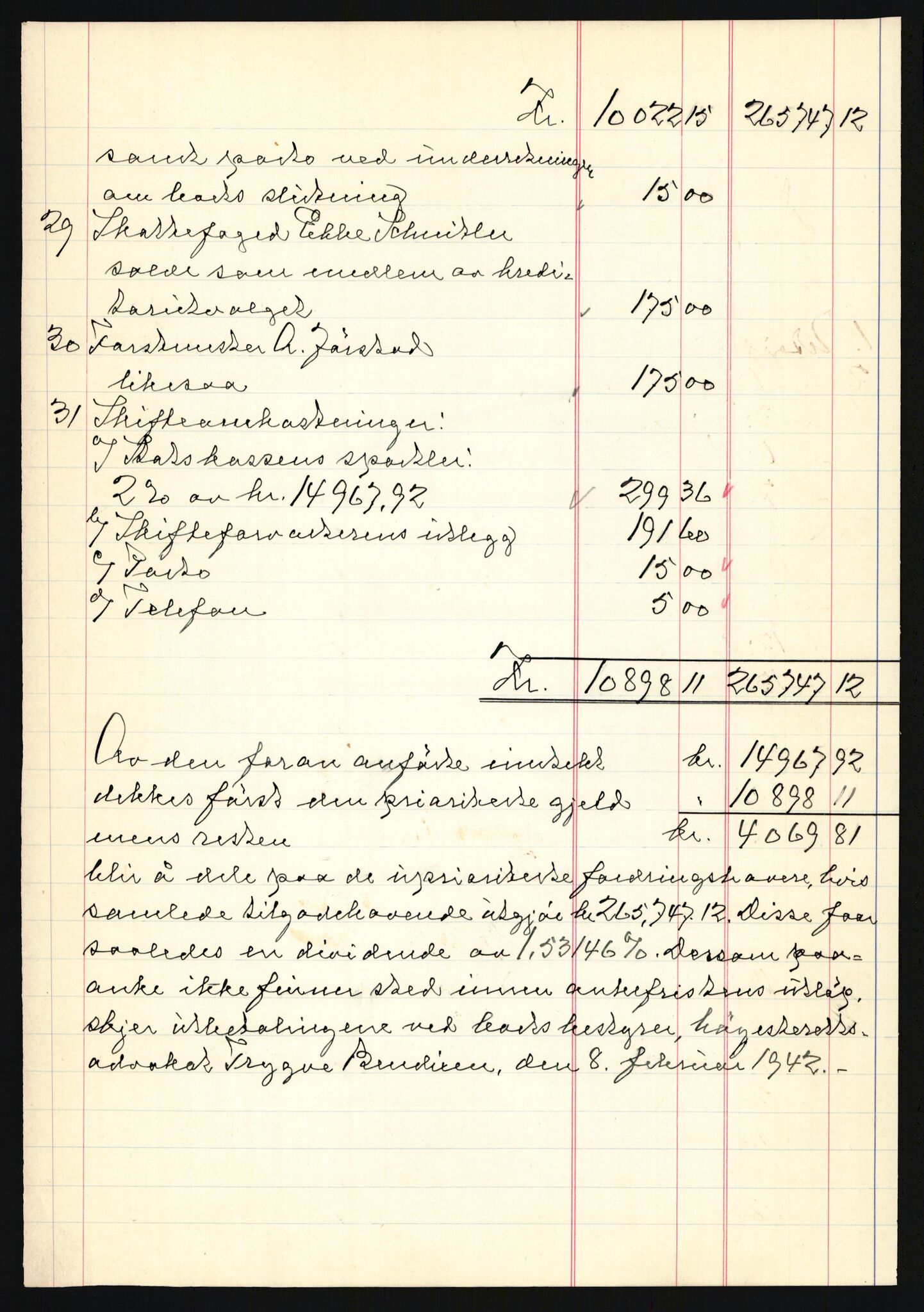 Oslo skifterett, AV/SAO-A-10383/H/Hd/Hdb/L0049: Skifteutlodningsprotokoll - avd. I, 1942