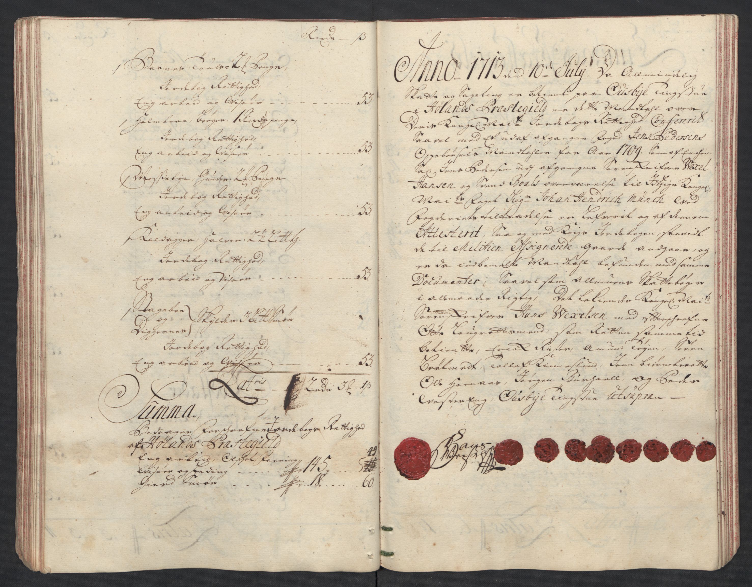 Rentekammeret inntil 1814, Reviderte regnskaper, Fogderegnskap, AV/RA-EA-4092/R11/L0595: Fogderegnskap Nedre Romerike, 1713, p. 232