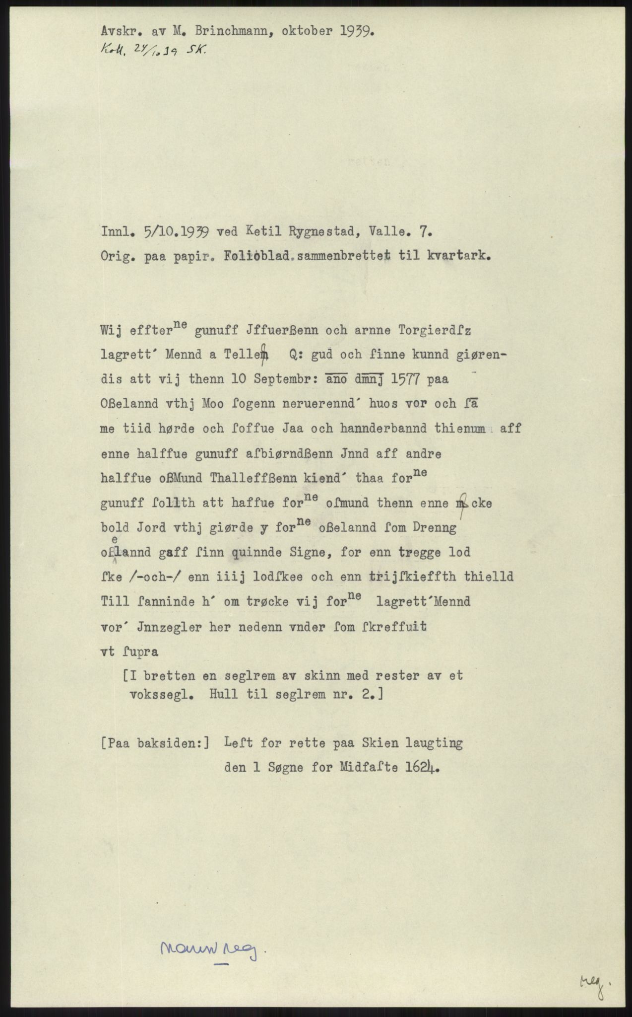 Samlinger til kildeutgivelse, Diplomavskriftsamlingen, RA/EA-4053/H/Ha, p. 1690