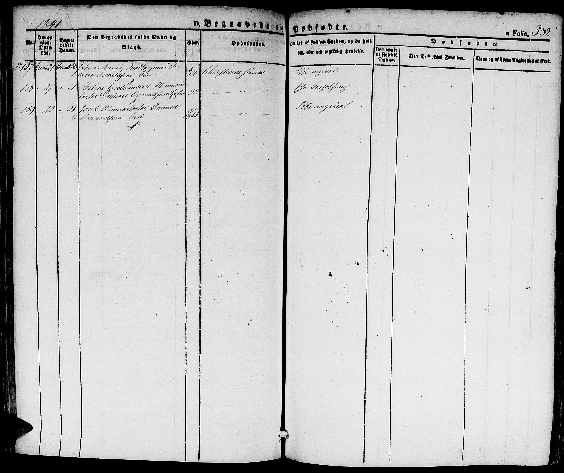 Kristiansand domprosti, AV/SAK-1112-0006/F/Fa/L0011: Parish register (official) no. A 11, 1827-1841, p. 532