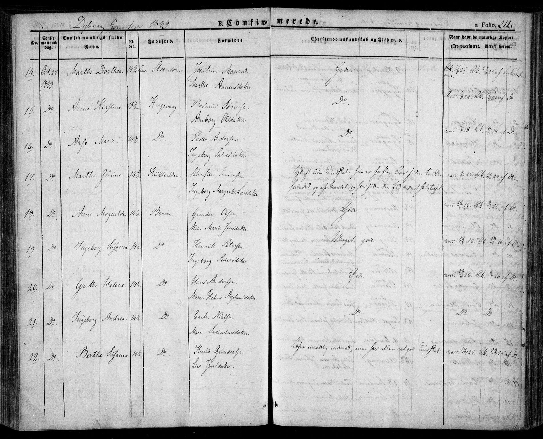 Dypvåg sokneprestkontor, AV/SAK-1111-0007/F/Fa/Faa/L0004: Parish register (official) no. A 4, 1824-1840, p. 211