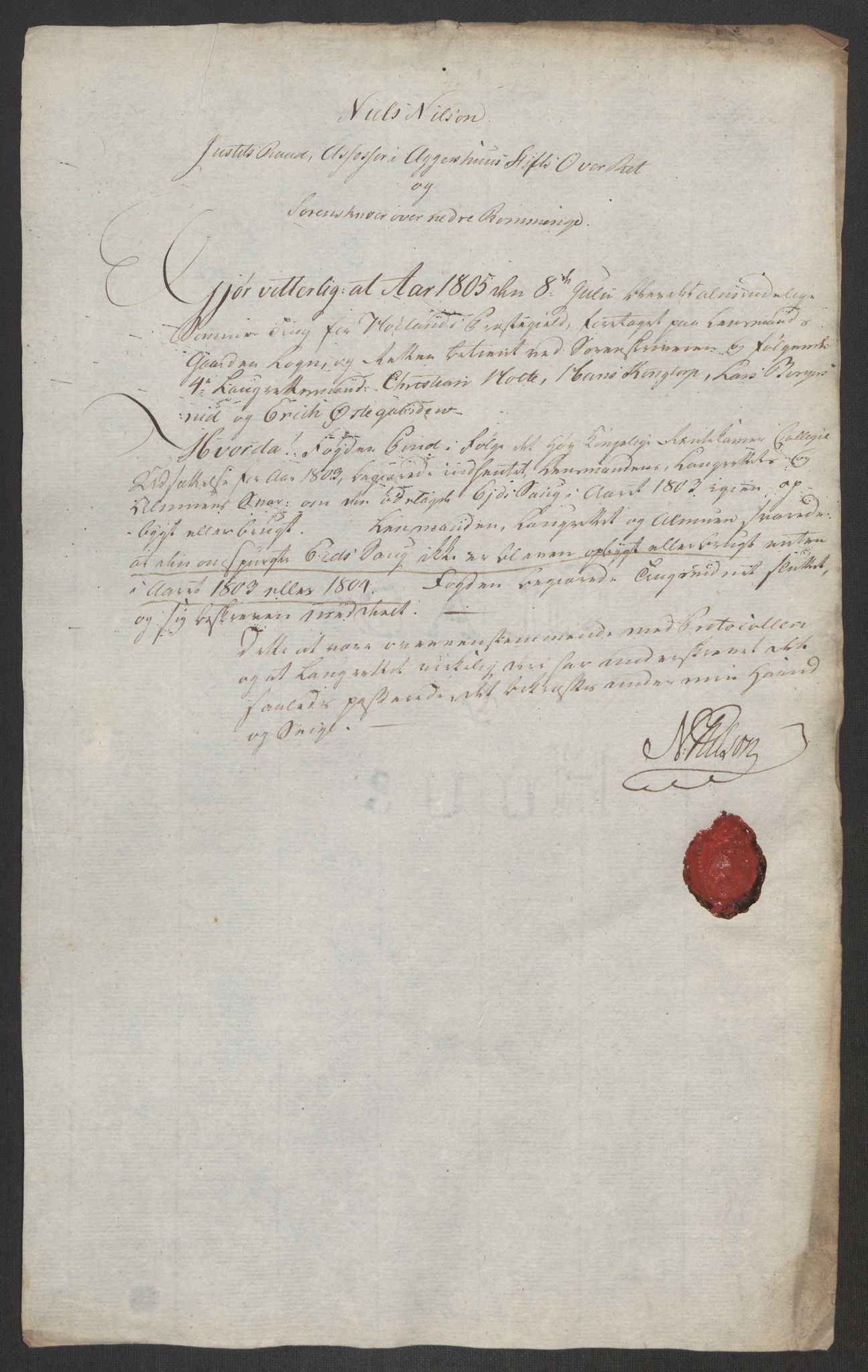 Rentekammeret inntil 1814, Reviderte regnskaper, Fogderegnskap, AV/RA-EA-4092/R11/L0679: Fogderegnskap Nedre Romerike, 1803, p. 675