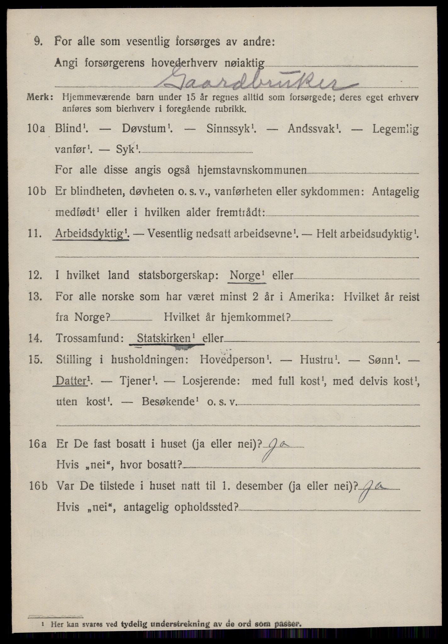 SAT, 1920 census for Vestnes, 1920, p. 5118