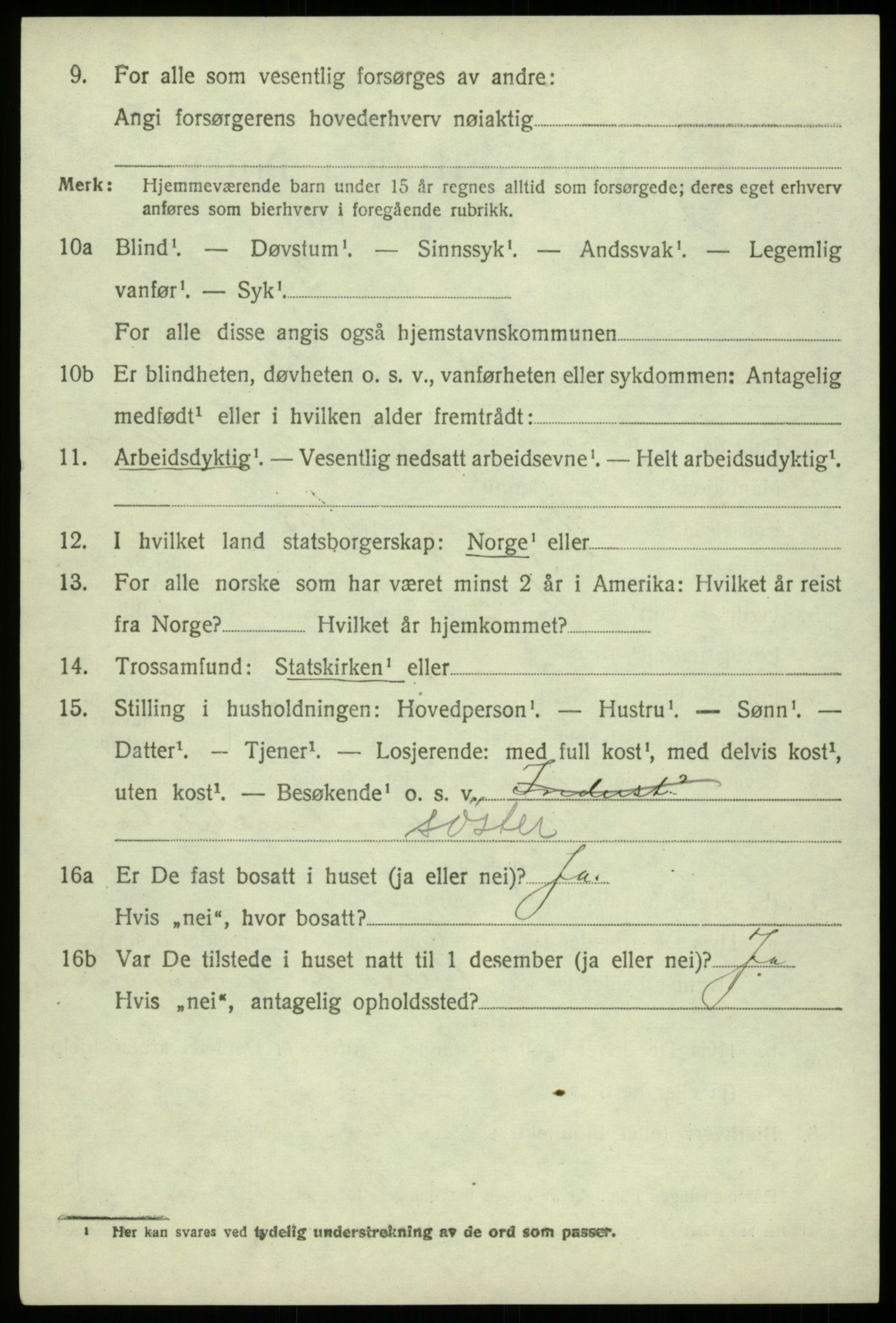 SAB, 1920 census for Fjell, 1920, p. 6779