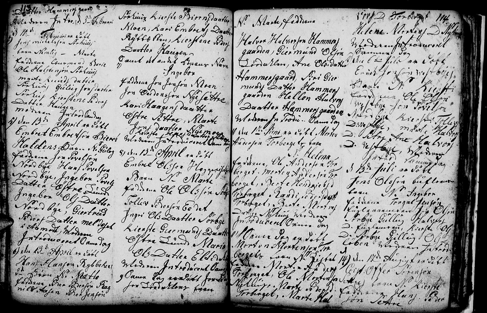 Trysil prestekontor, AV/SAH-PREST-046/H/Ha/Hab/L0001: Parish register (copy) no. 1, 1781-1799, p. 113-114