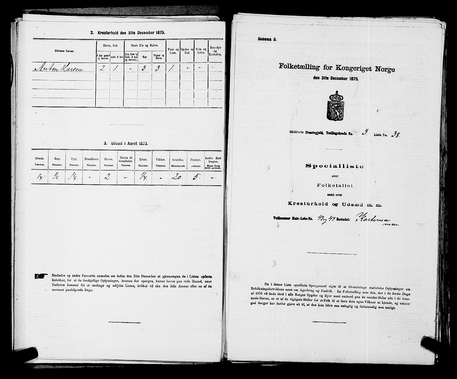 RA, 1875 census for 0127P Skiptvet, 1875, p. 502