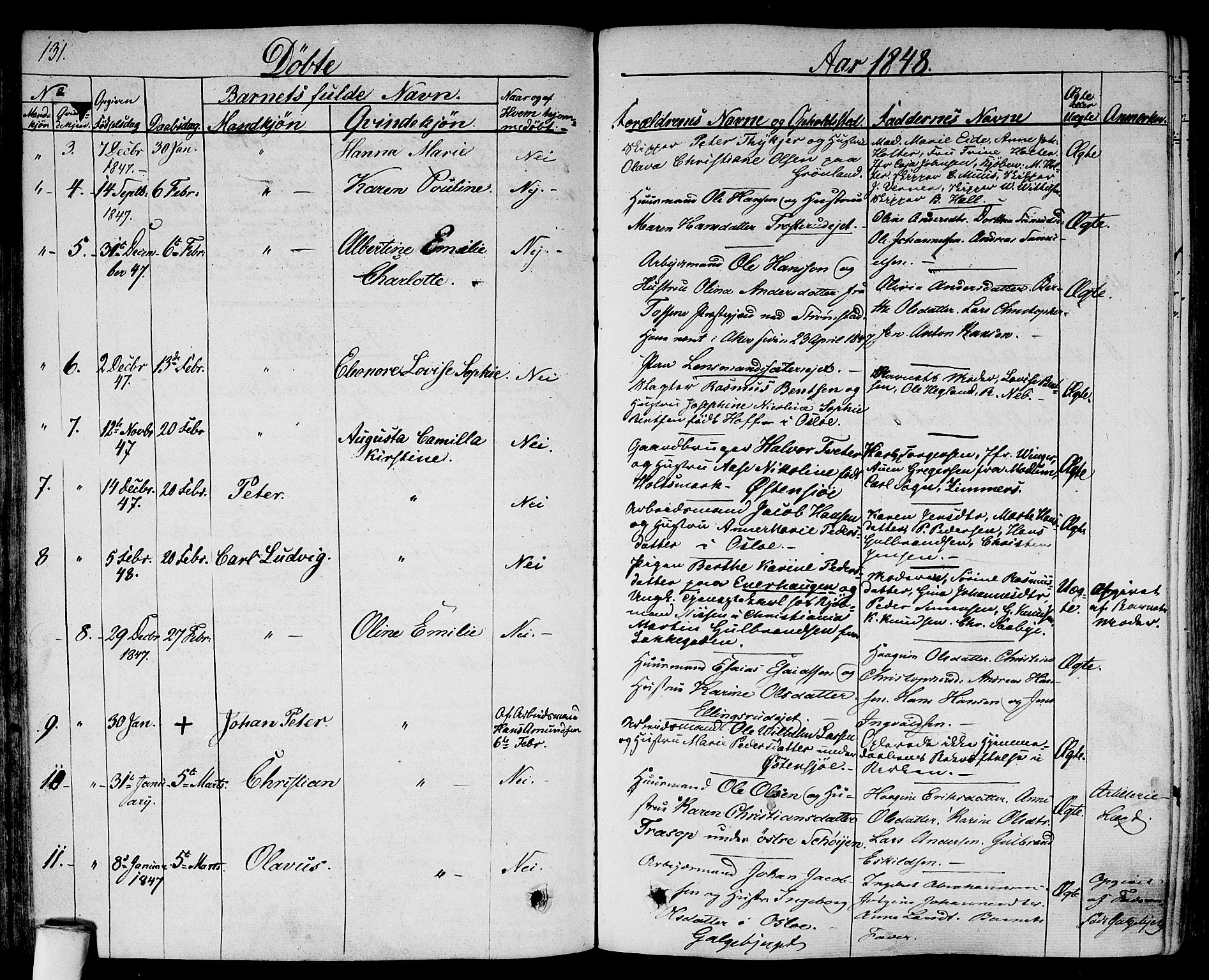 Gamlebyen prestekontor Kirkebøker, SAO/A-10884/F/Fa/L0003: Parish register (official) no. 3, 1829-1849, p. 131