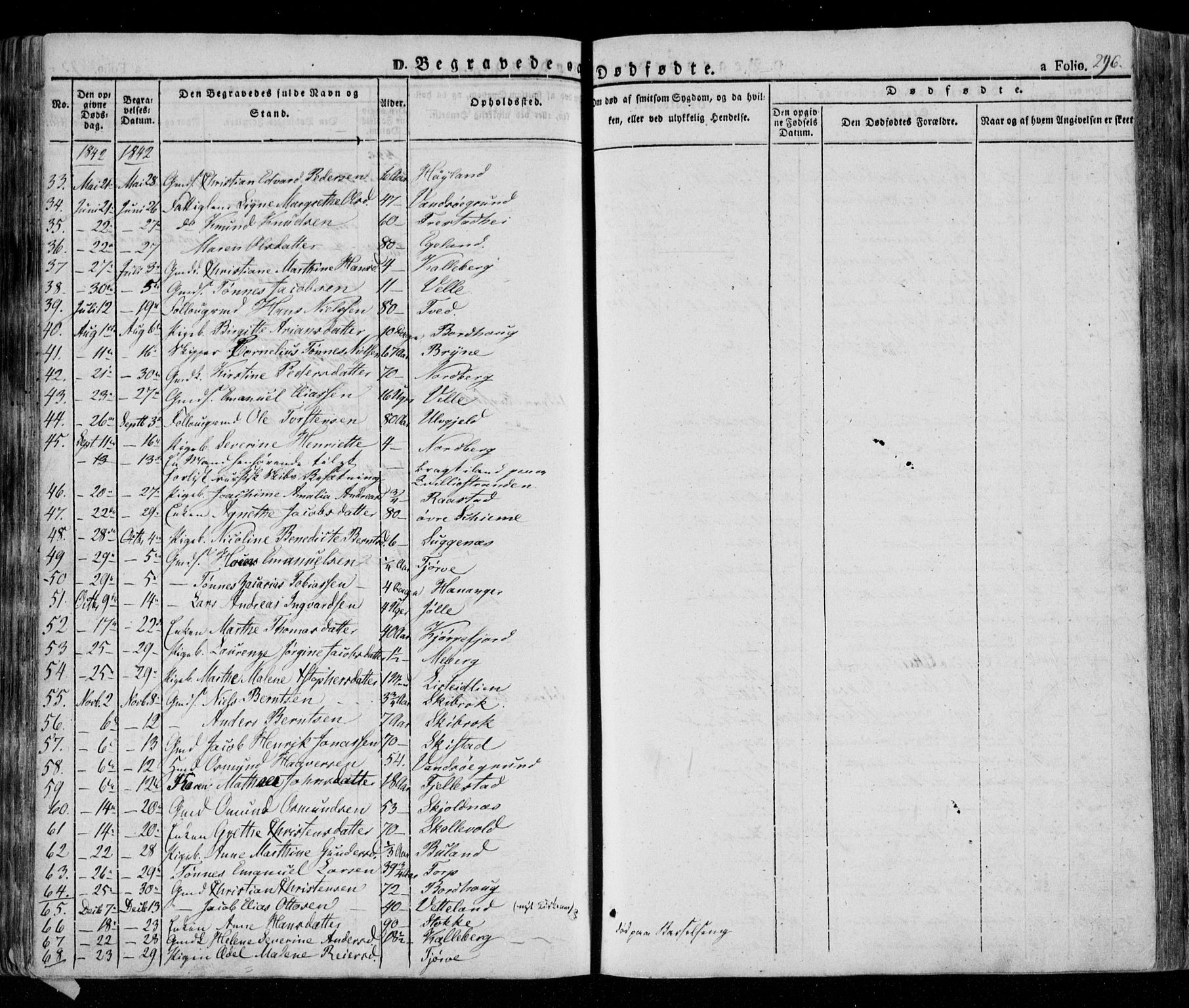 Lista sokneprestkontor, AV/SAK-1111-0027/F/Fa/L0009: Parish register (official) no. A 9, 1835-1846, p. 296