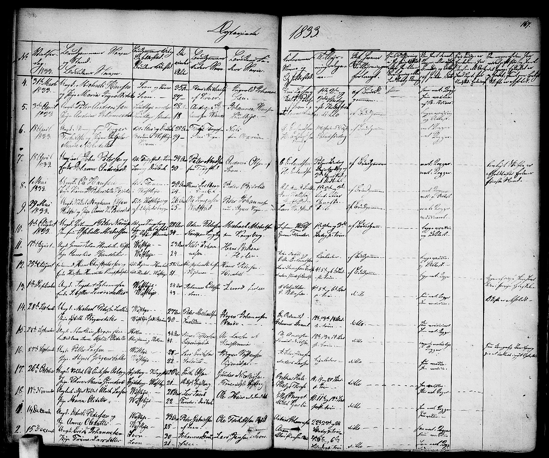 Vestby prestekontor Kirkebøker, AV/SAO-A-10893/F/Fa/L0006: Parish register (official) no. I 6, 1827-1849, p. 167