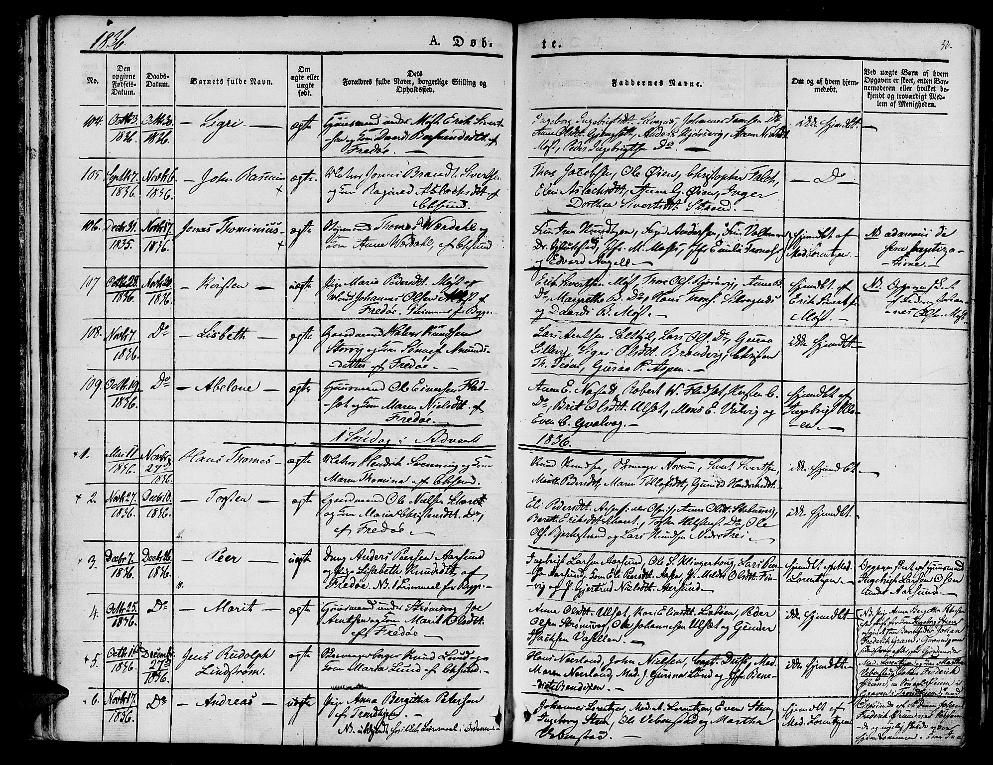 Ministerialprotokoller, klokkerbøker og fødselsregistre - Møre og Romsdal, SAT/A-1454/572/L0843: Parish register (official) no. 572A06, 1832-1842, p. 32