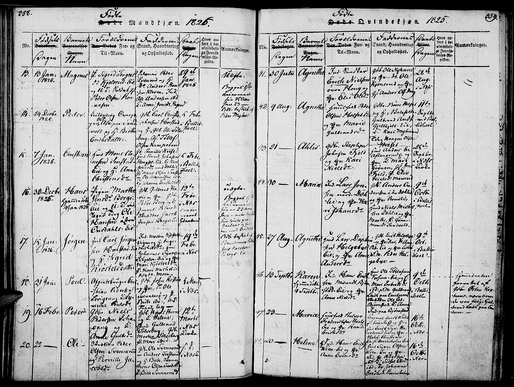 Nes prestekontor, Hedmark, AV/SAH-PREST-020/K/Ka/L0002: Parish register (official) no. 2, 1813-1827, p. 358-359