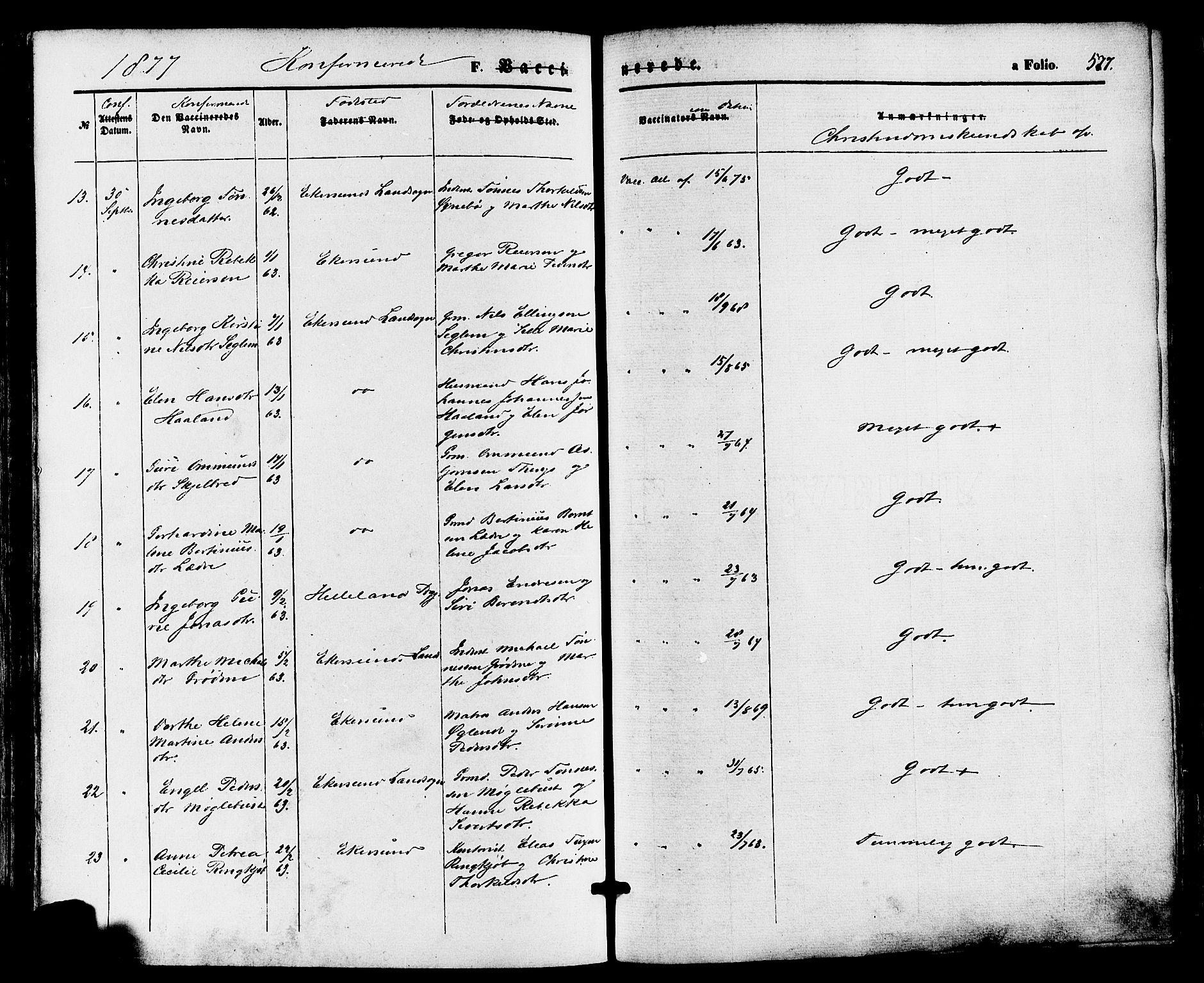 Eigersund sokneprestkontor, AV/SAST-A-101807/S08/L0014: Parish register (official) no. A 13, 1866-1878, p. 577