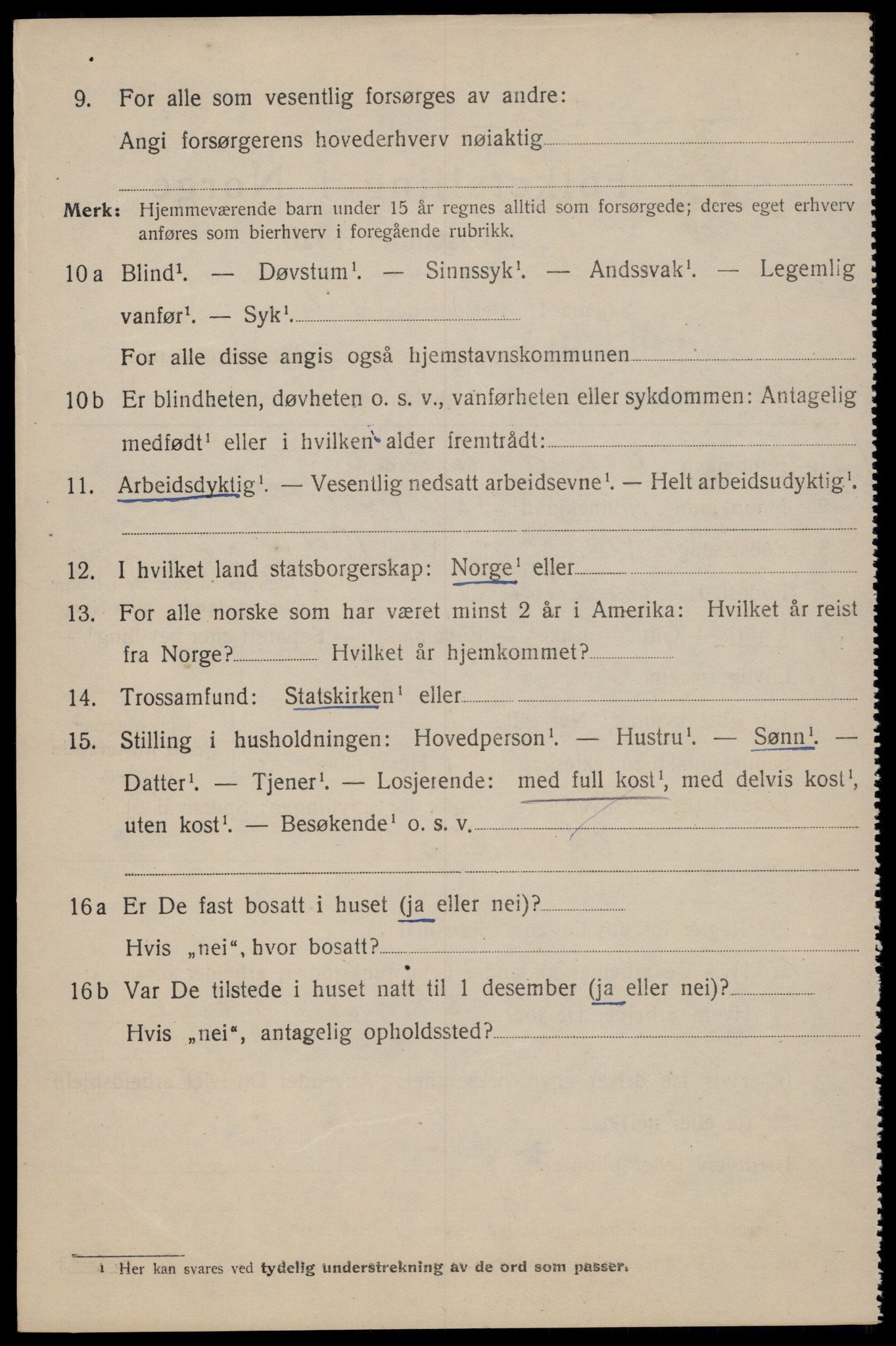 SAT, 1920 census for Trondheim, 1920, p. 46065