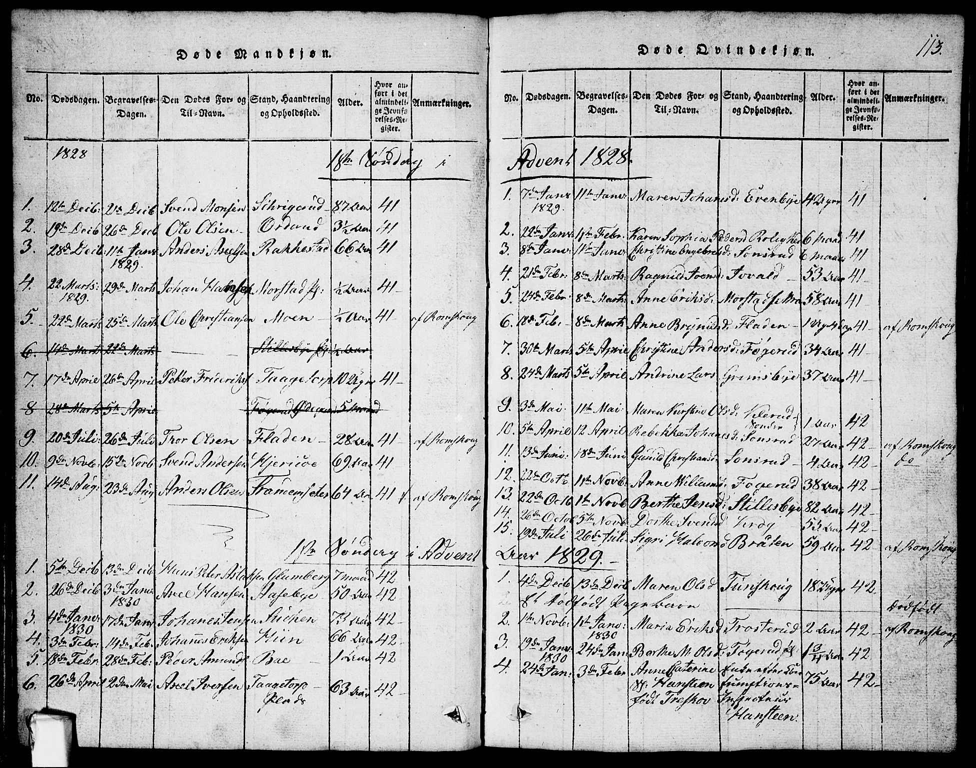 Rødenes prestekontor Kirkebøker, AV/SAO-A-2005/G/Ga/L0001: Parish register (copy) no.  I 1, 1814-1841, p. 113