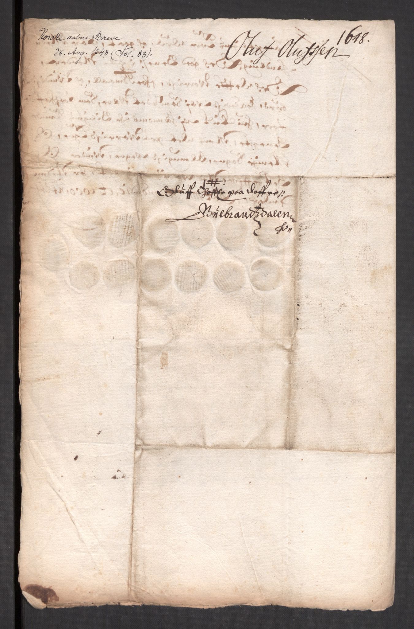 Danske Kanselli 1572-1799, AV/RA-EA-3023/F/Fc/Fcc/Fcca/L0012: Norske innlegg 1572-1799, 1648-1649, p. 242