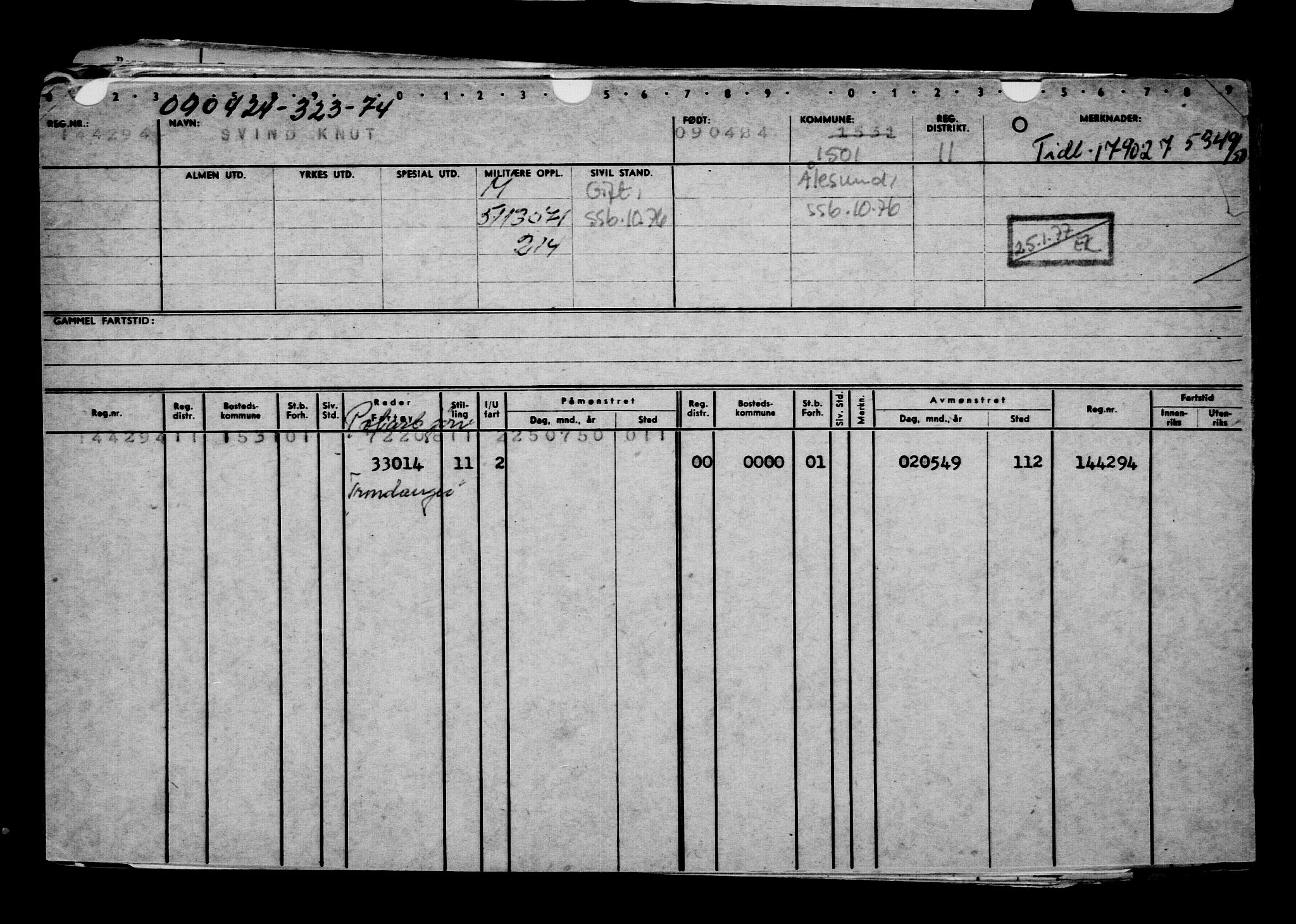 Direktoratet for sjømenn, AV/RA-S-3545/G/Gb/L0229: Hovedkort, 1924, p. 812