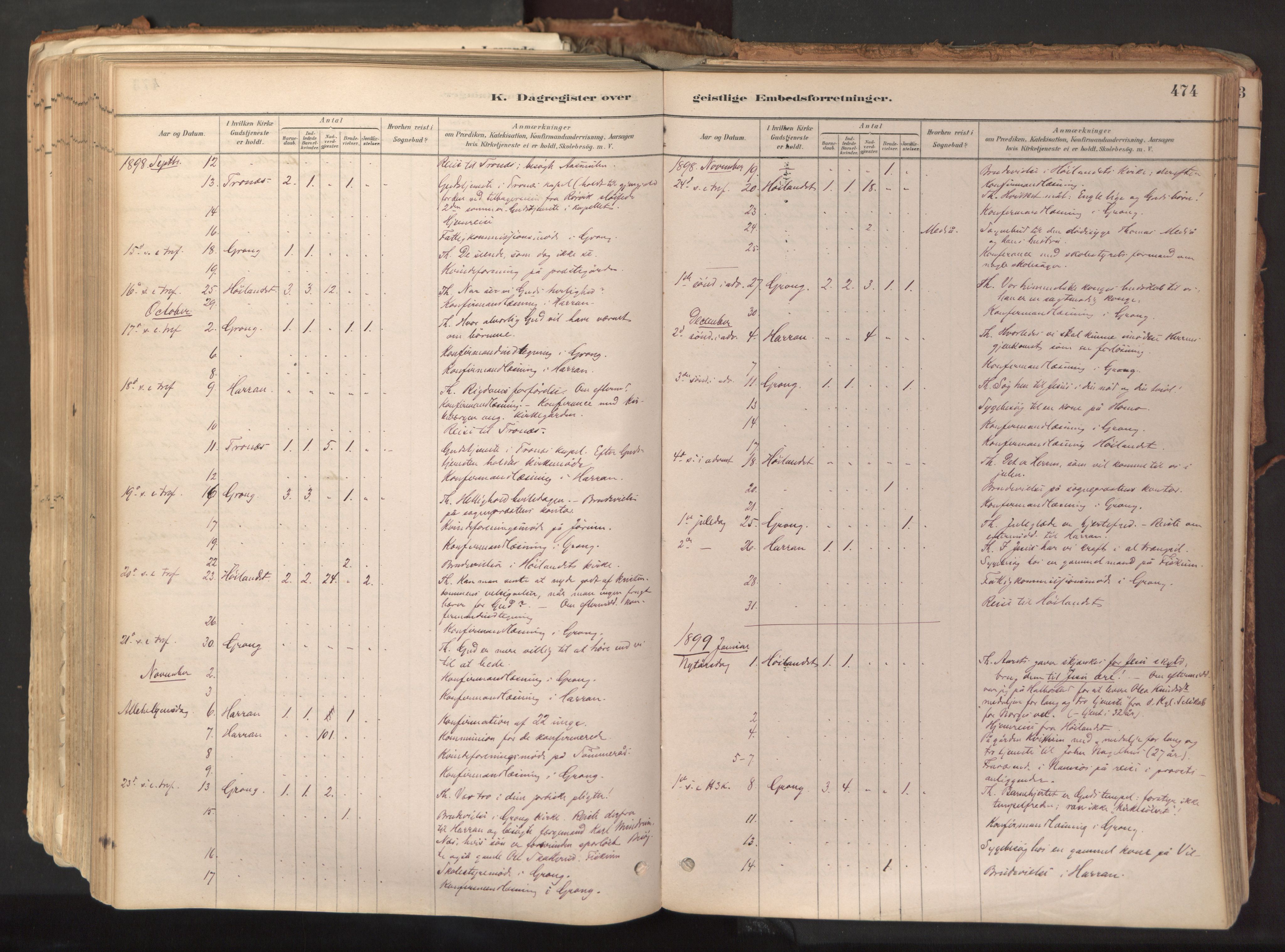 Ministerialprotokoller, klokkerbøker og fødselsregistre - Nord-Trøndelag, SAT/A-1458/758/L0519: Parish register (official) no. 758A04, 1880-1926, p. 474