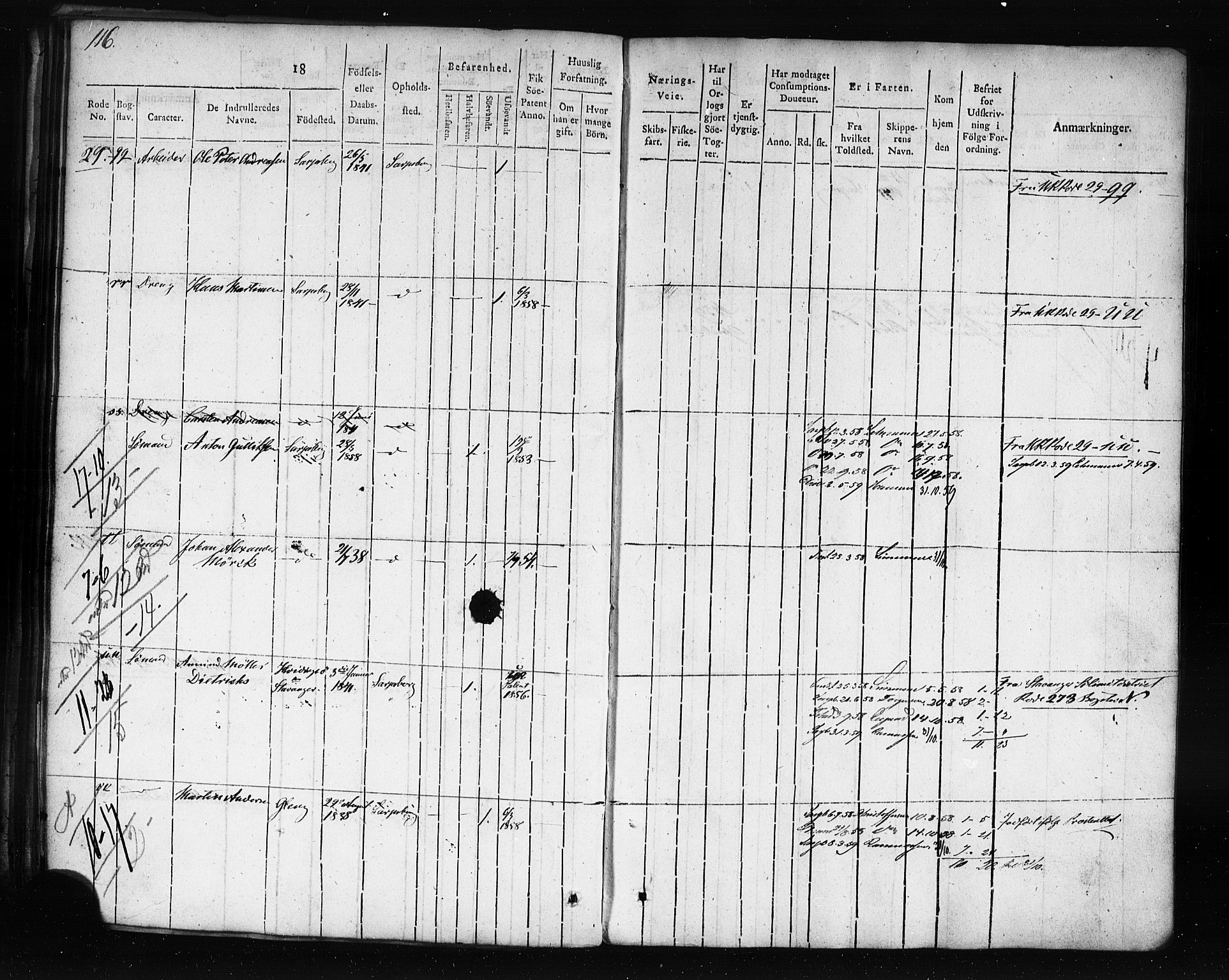 Fredrikstad mønstringskontor, AV/SAO-A-10569b/F/Fb/L0002: Rulle, 1819, p. 124