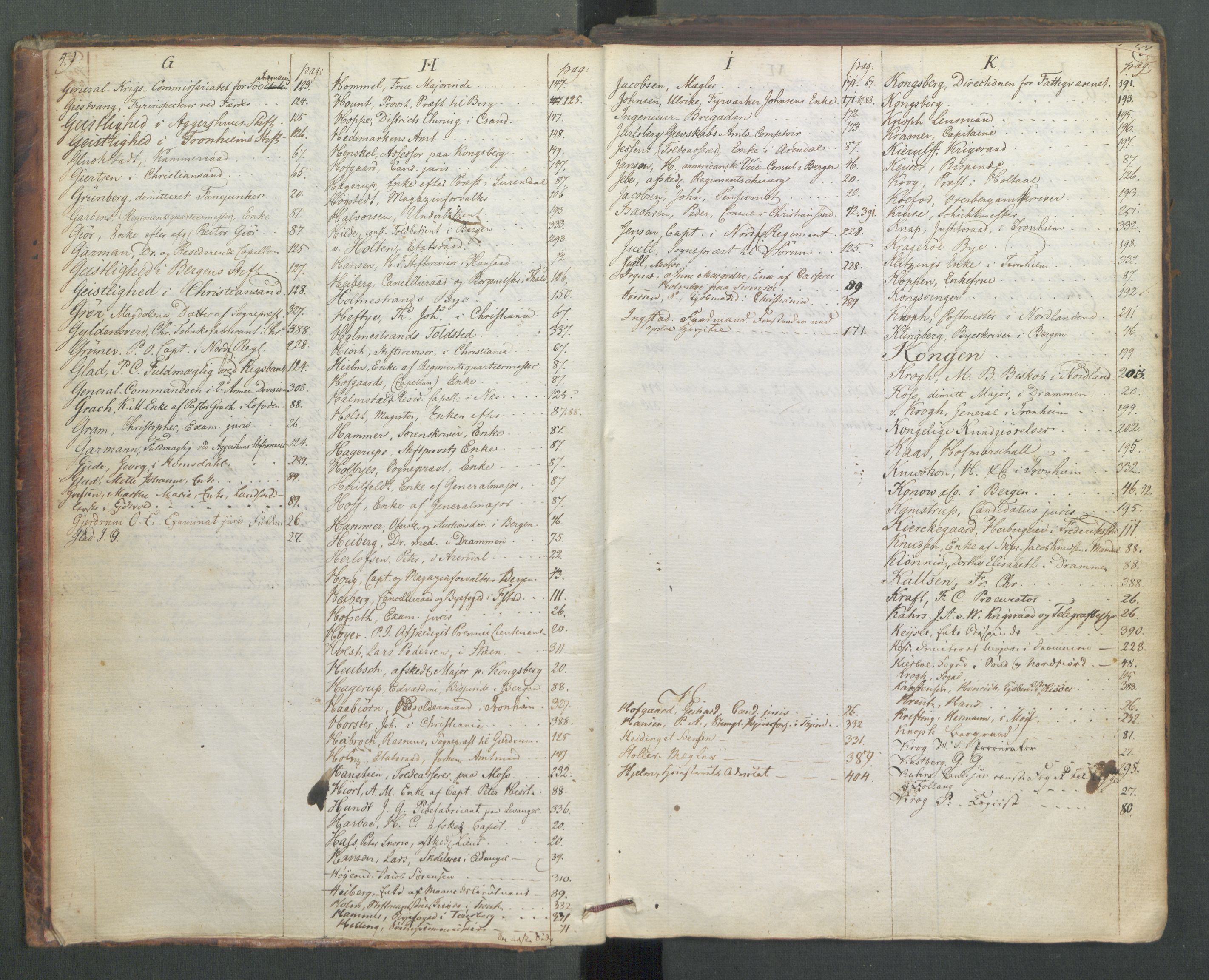 Departementene i 1814, RA/S-3899/Fa/L0009: 1. byrå - Fellesregister til journalene A og B, 1814, p. 4-5