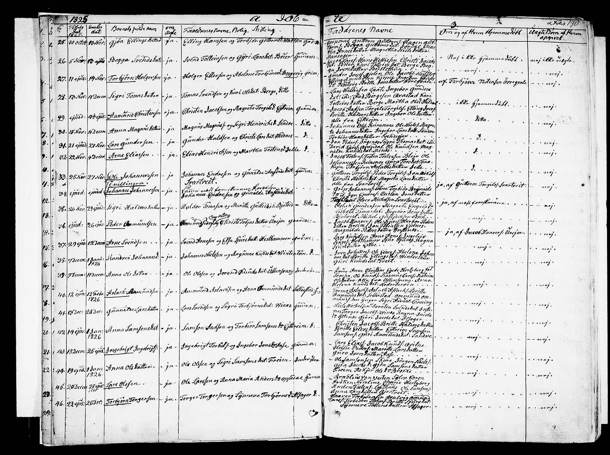 Ullensvang sokneprestembete, SAB/A-78701/H/Haa: Parish register (official) no. A 10, 1825-1853, p. 3