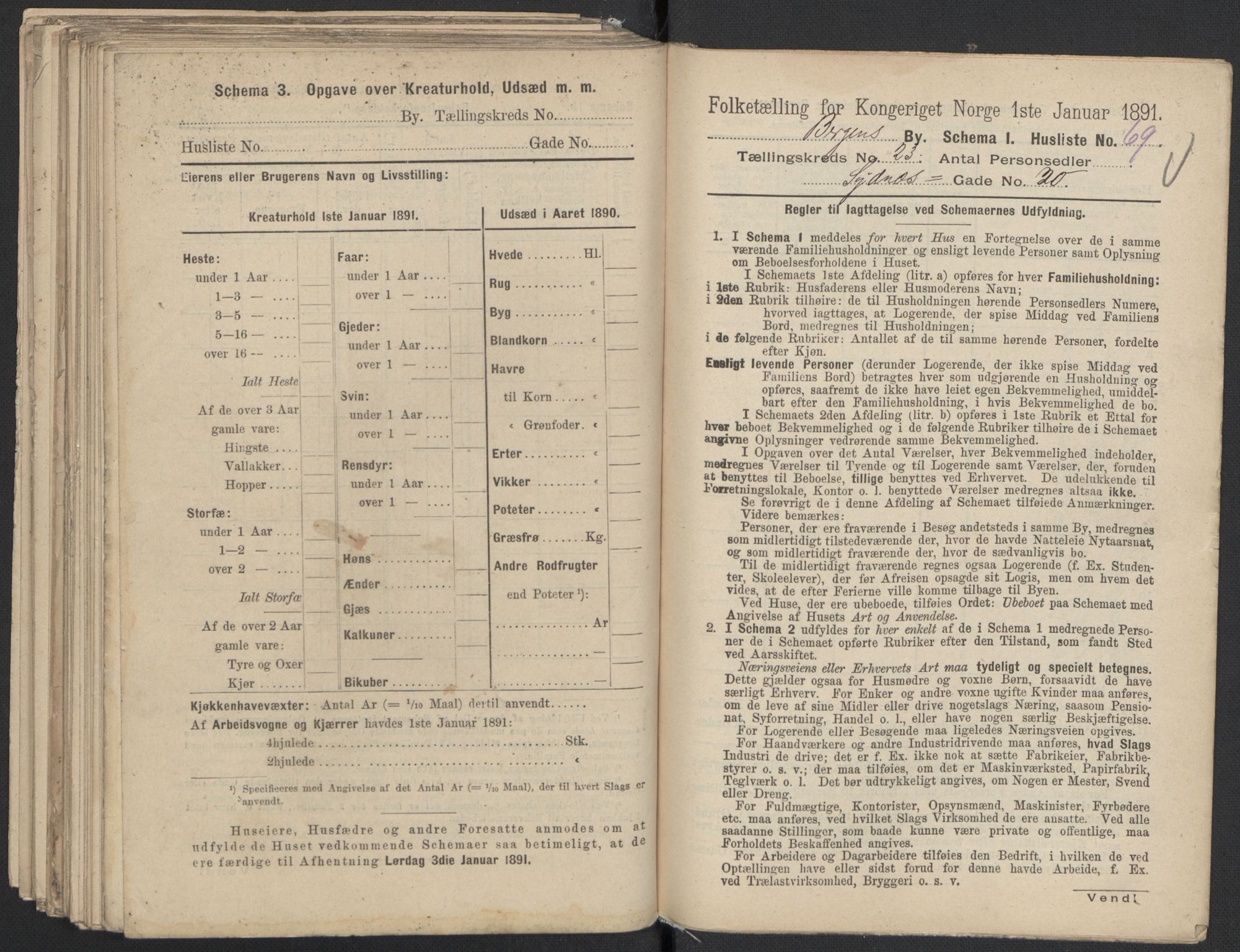 RA, 1891 Census for 1301 Bergen, 1891, p. 3777