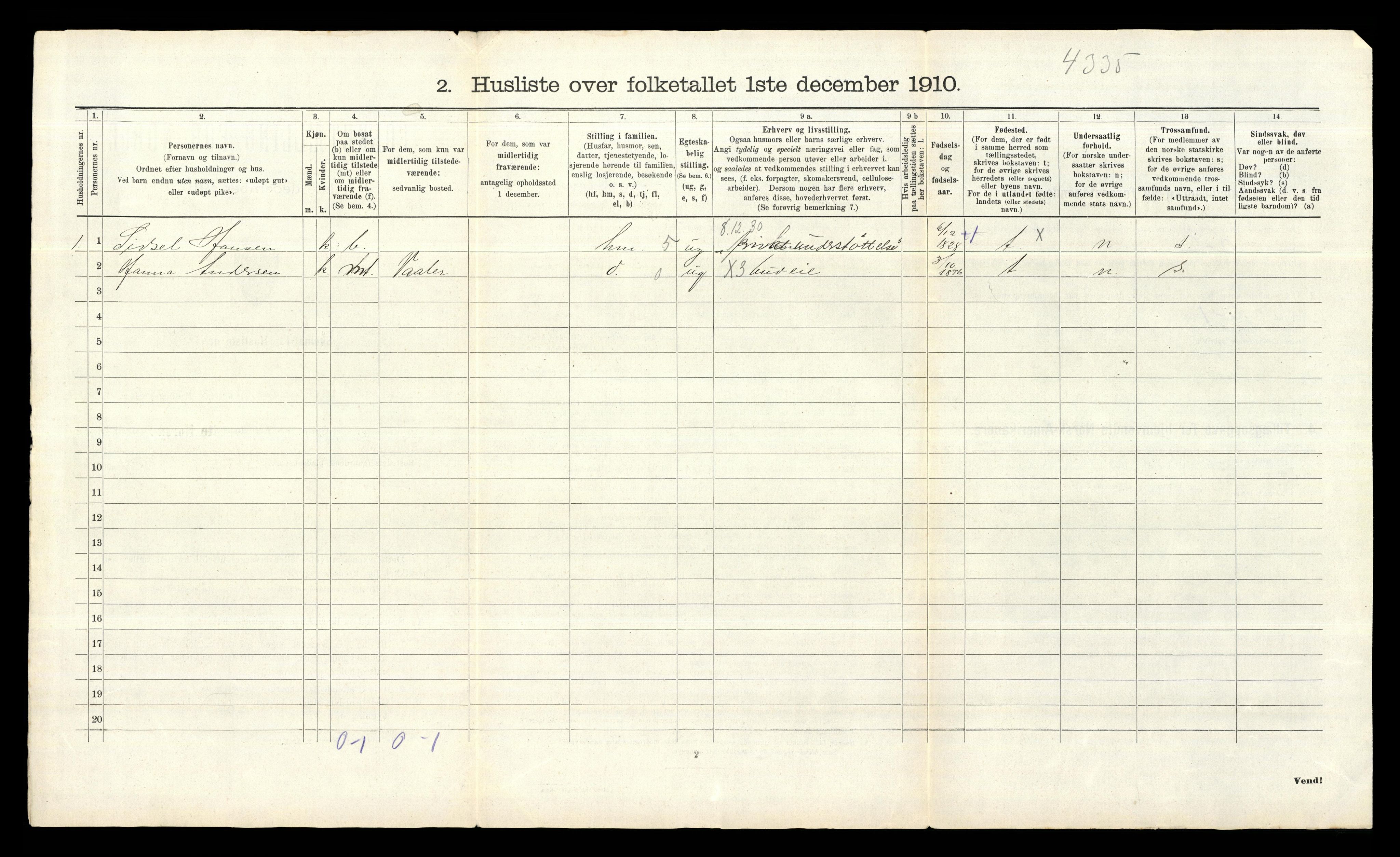 RA, 1910 census for Rygge, 1910, p. 41