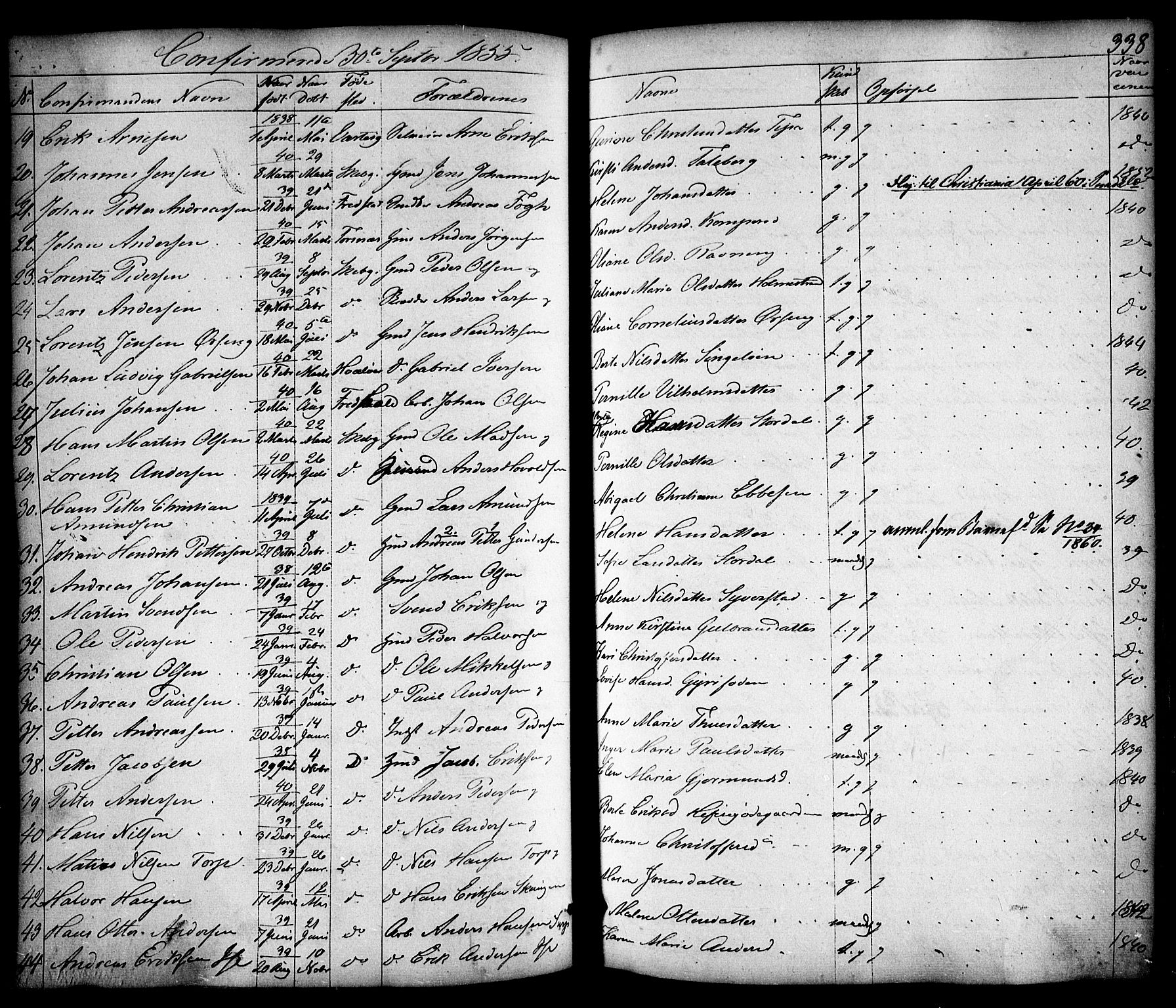 Skjeberg prestekontor Kirkebøker, AV/SAO-A-10923/F/Fa/L0006: Parish register (official) no. I 6, 1846-1858, p. 338