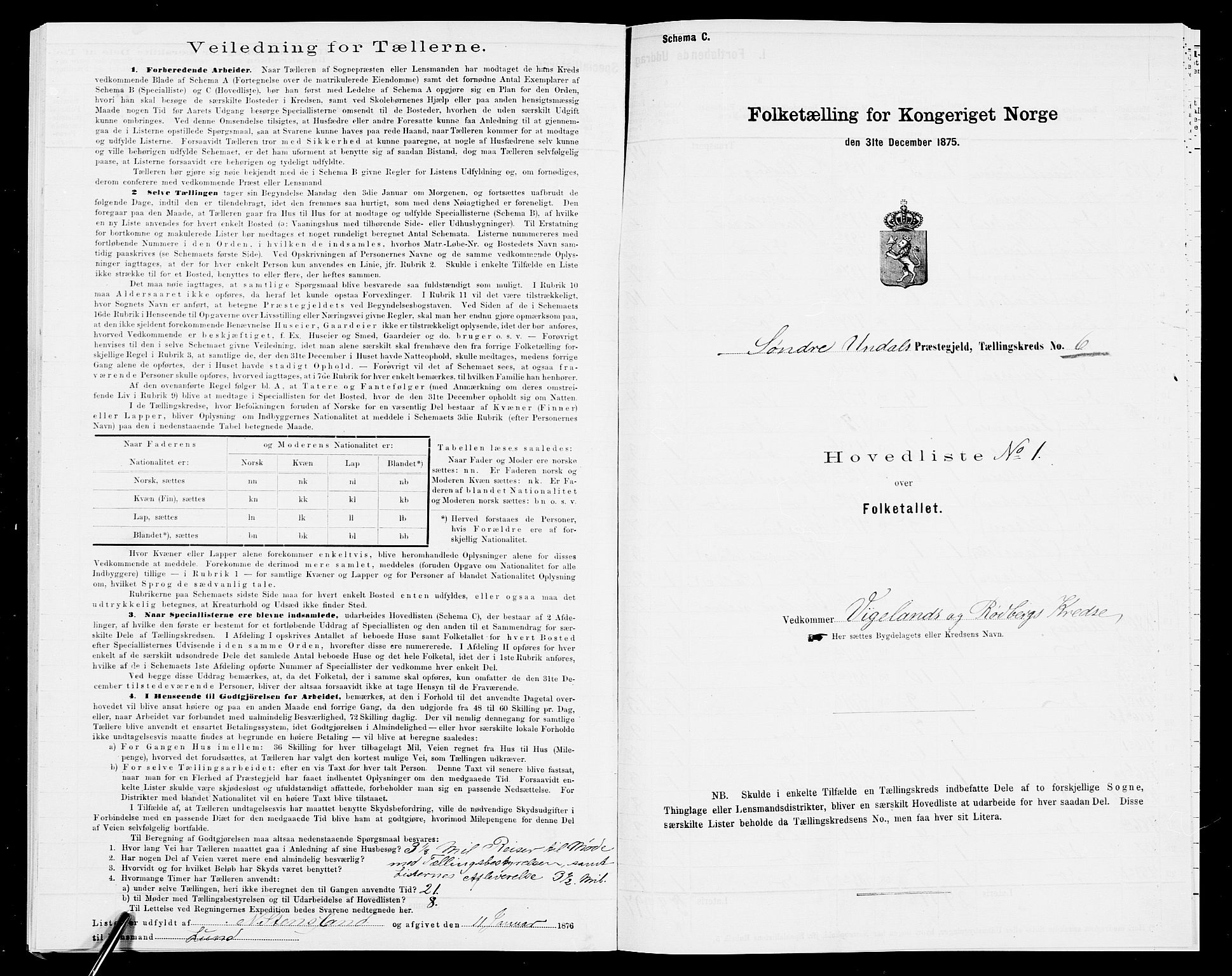 SAK, 1875 census for 1029P Sør-Audnedal, 1875, p. 56