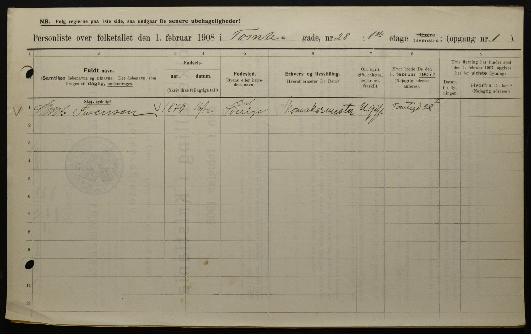 OBA, Municipal Census 1908 for Kristiania, 1908, p. 102242